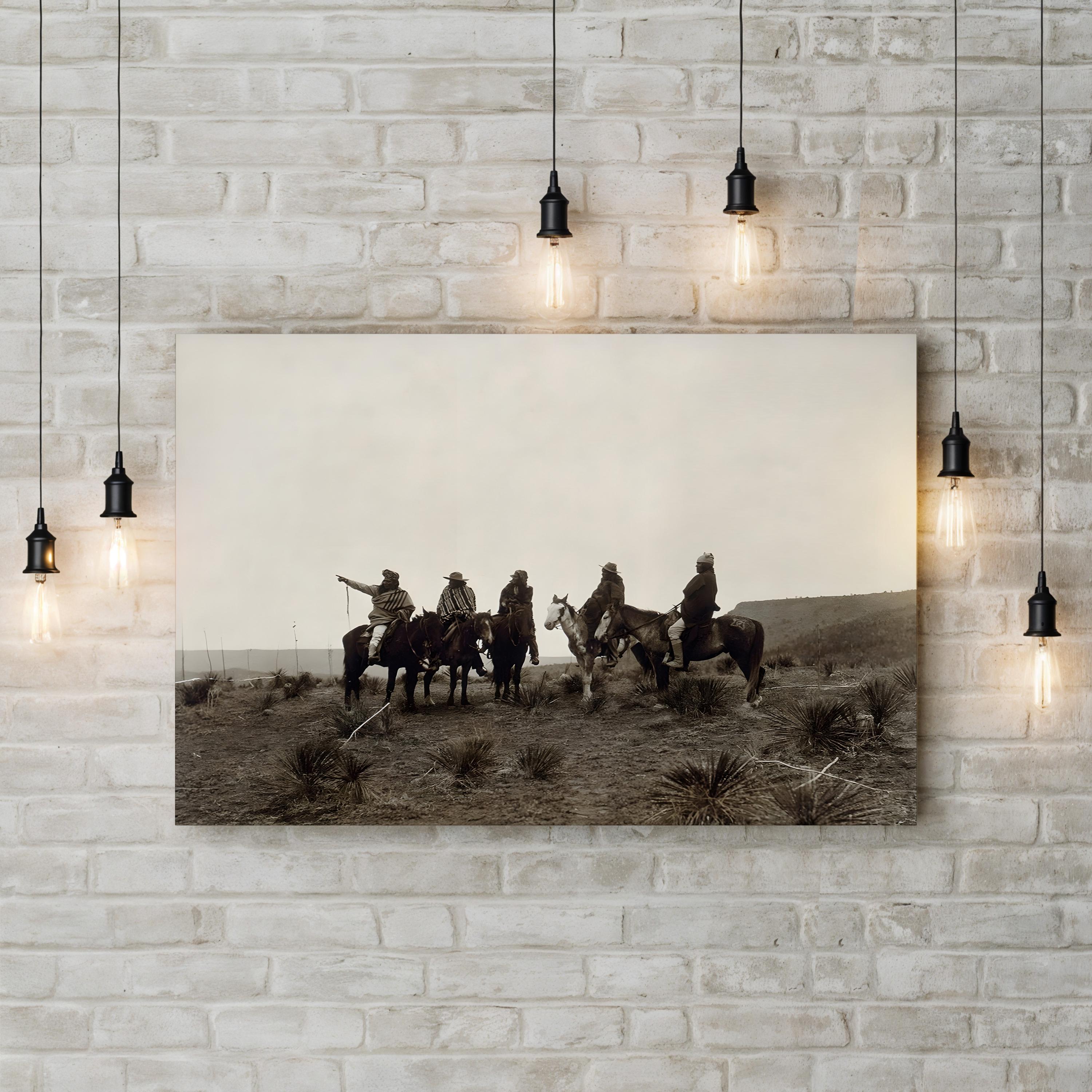 Vintage Apache Portrait Canvas Print: The Lost Trail, c.1903