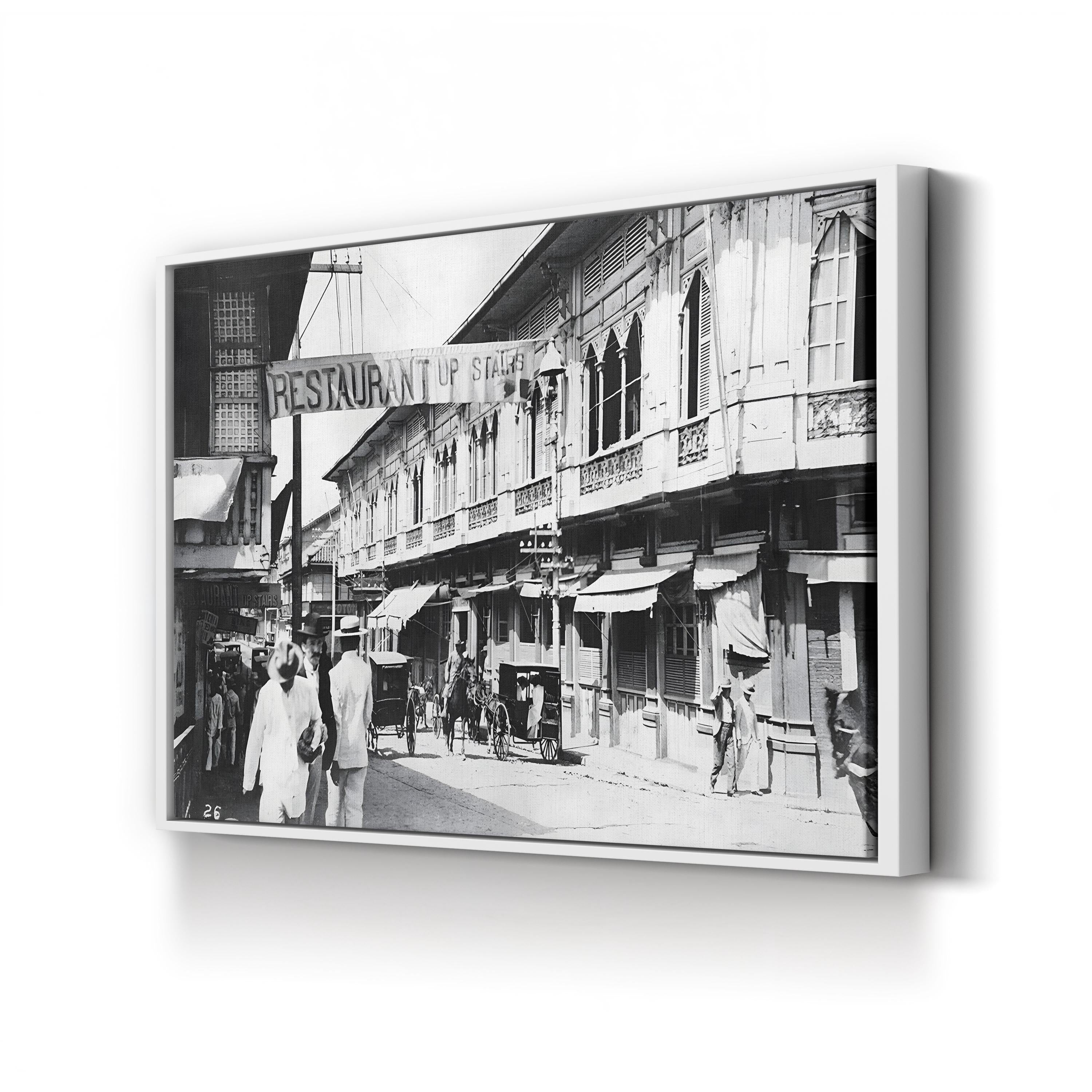 Manila Escolta Street, c.1900 – Vintage Photography Wall Art | Architectural Canvas Print