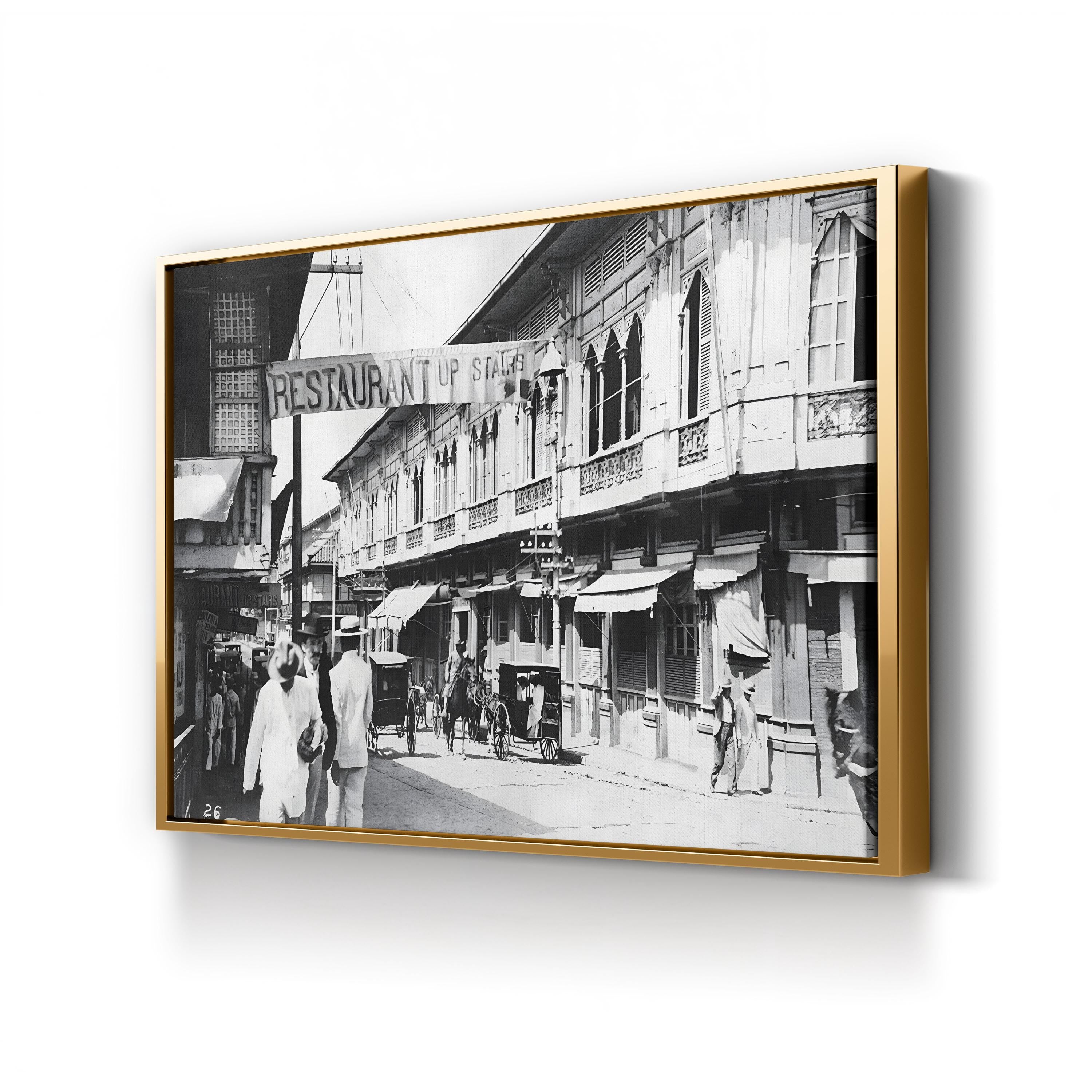 Manila Escolta Street, c.1900 – Vintage Photography Wall Art | Architectural Canvas Print