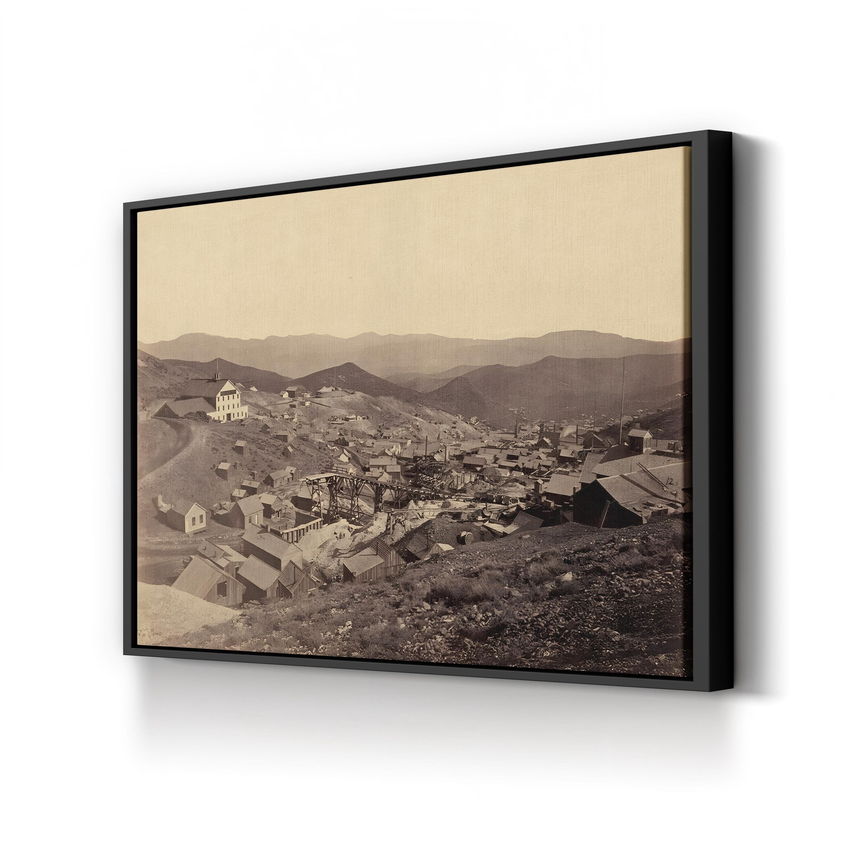 A View of Gold Hill, Nevada, 1867 Wall Art | Vintage Western Mining Landscape by Timothy O’Sullivan