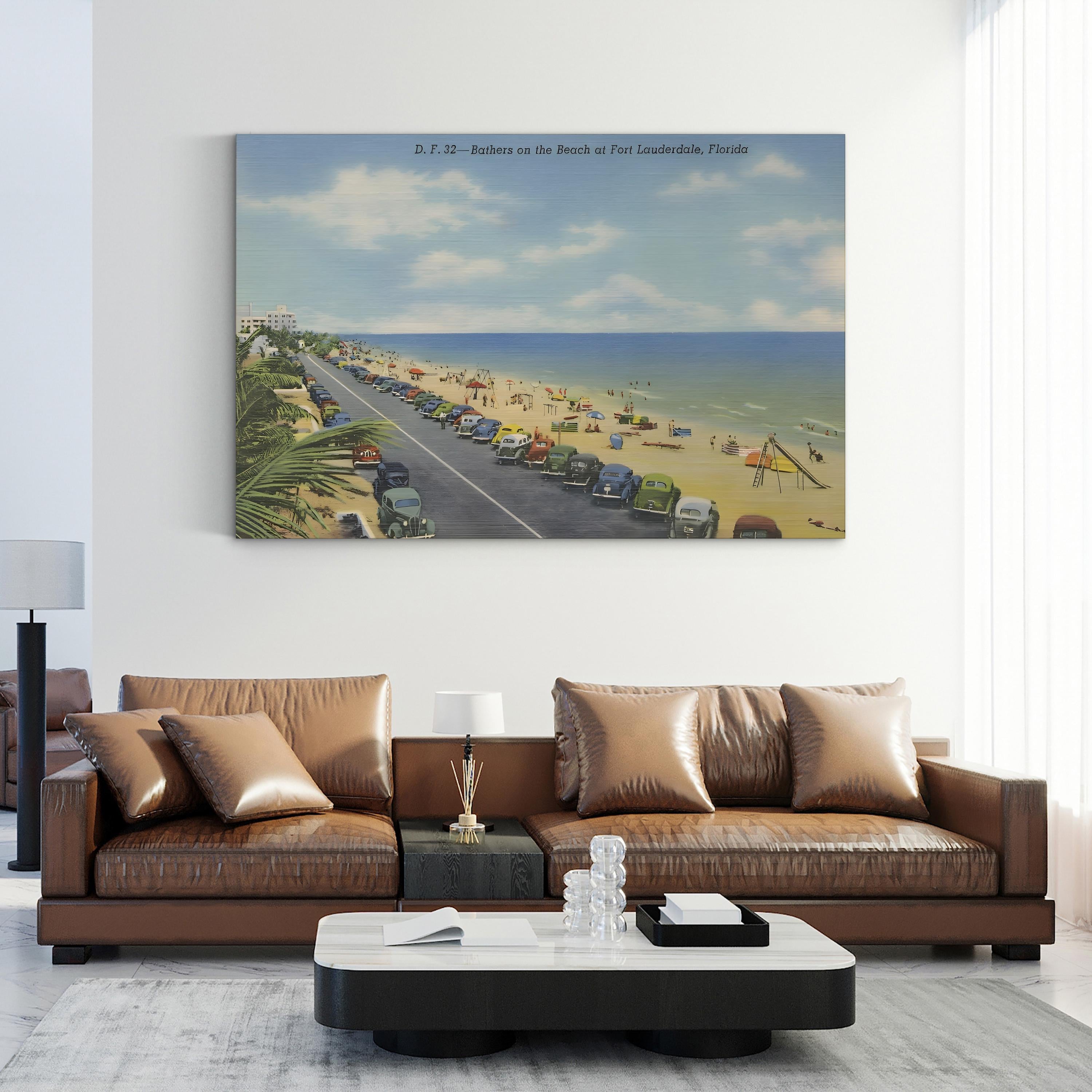 Beach Postcard II Wall Art – Retro Coastal Ocean Travel Print