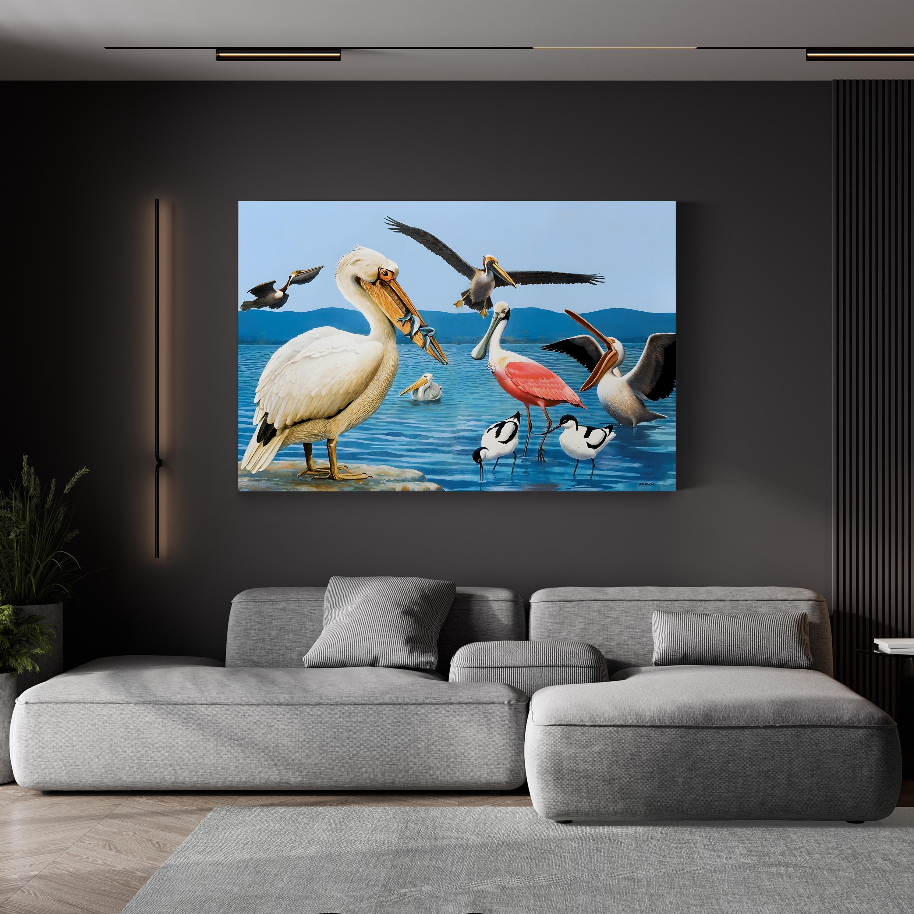 Birds with Strange Beaks Wall Art by Richard Barrett Davis – Coastal Bird Illustration, 1972