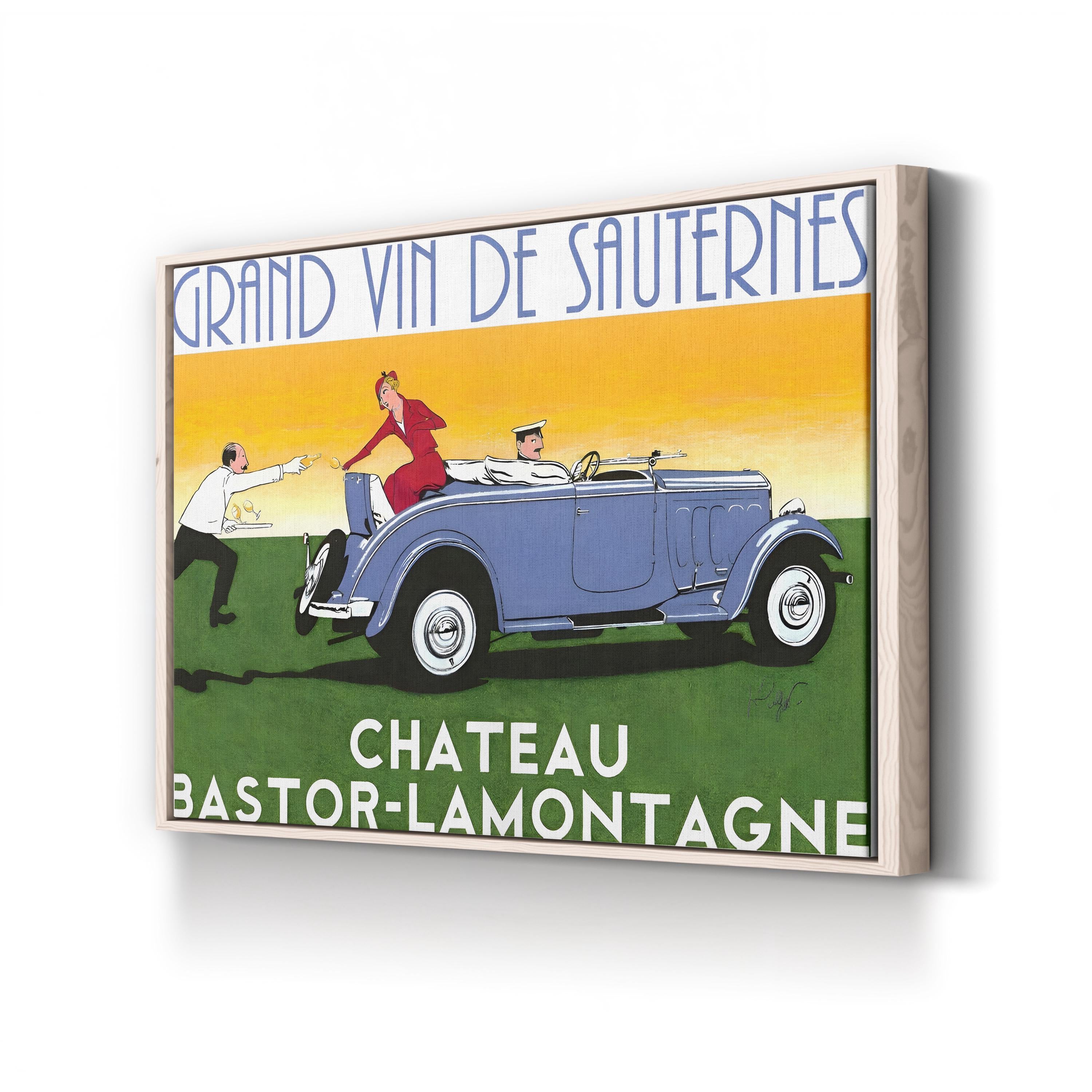 French Cabriolet Wine Poster – Period Illustration Wall Art | Vintage Advertising Canvas Print