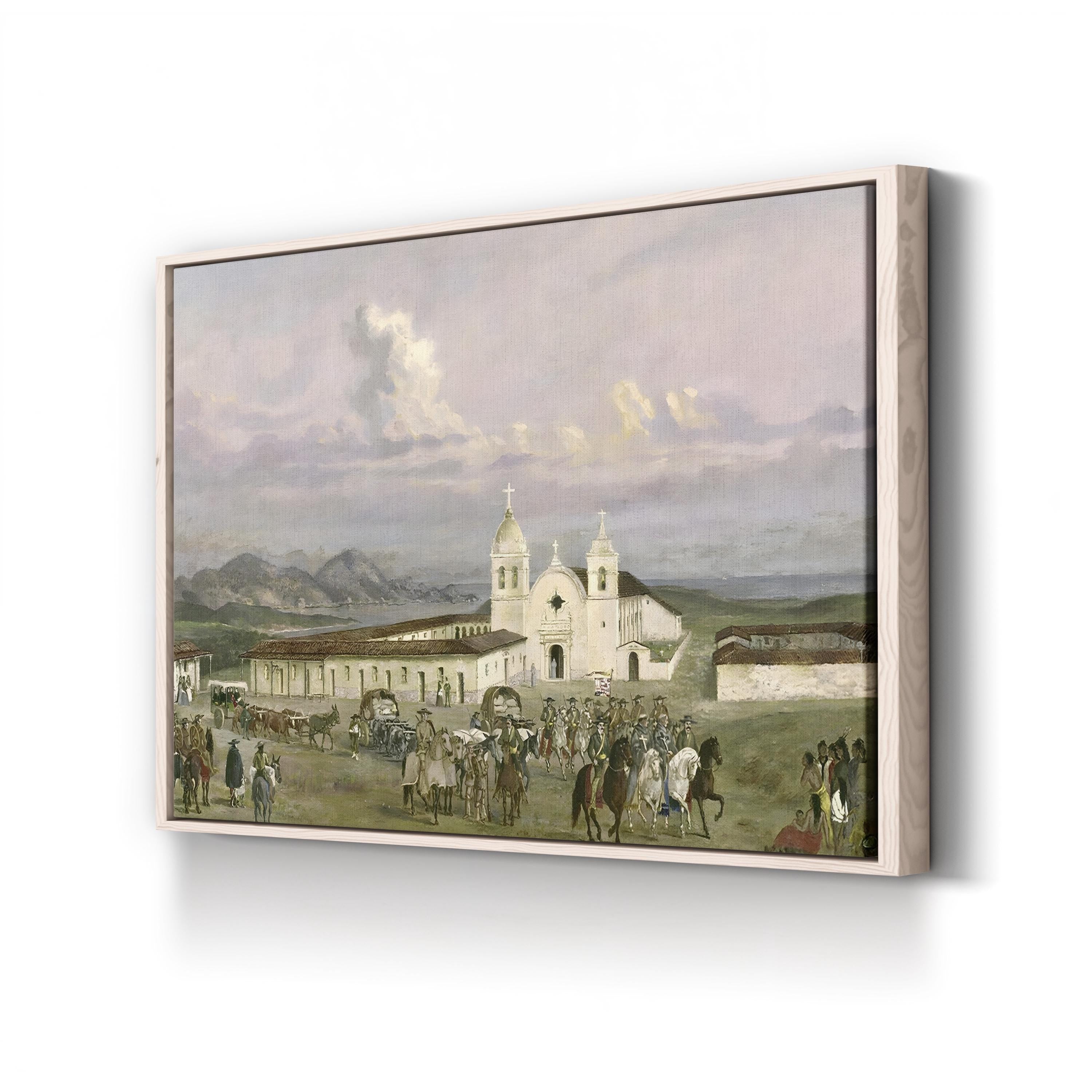 California Mission Riders – Period Illustration Wall Art | Vintage Western Canvas Print