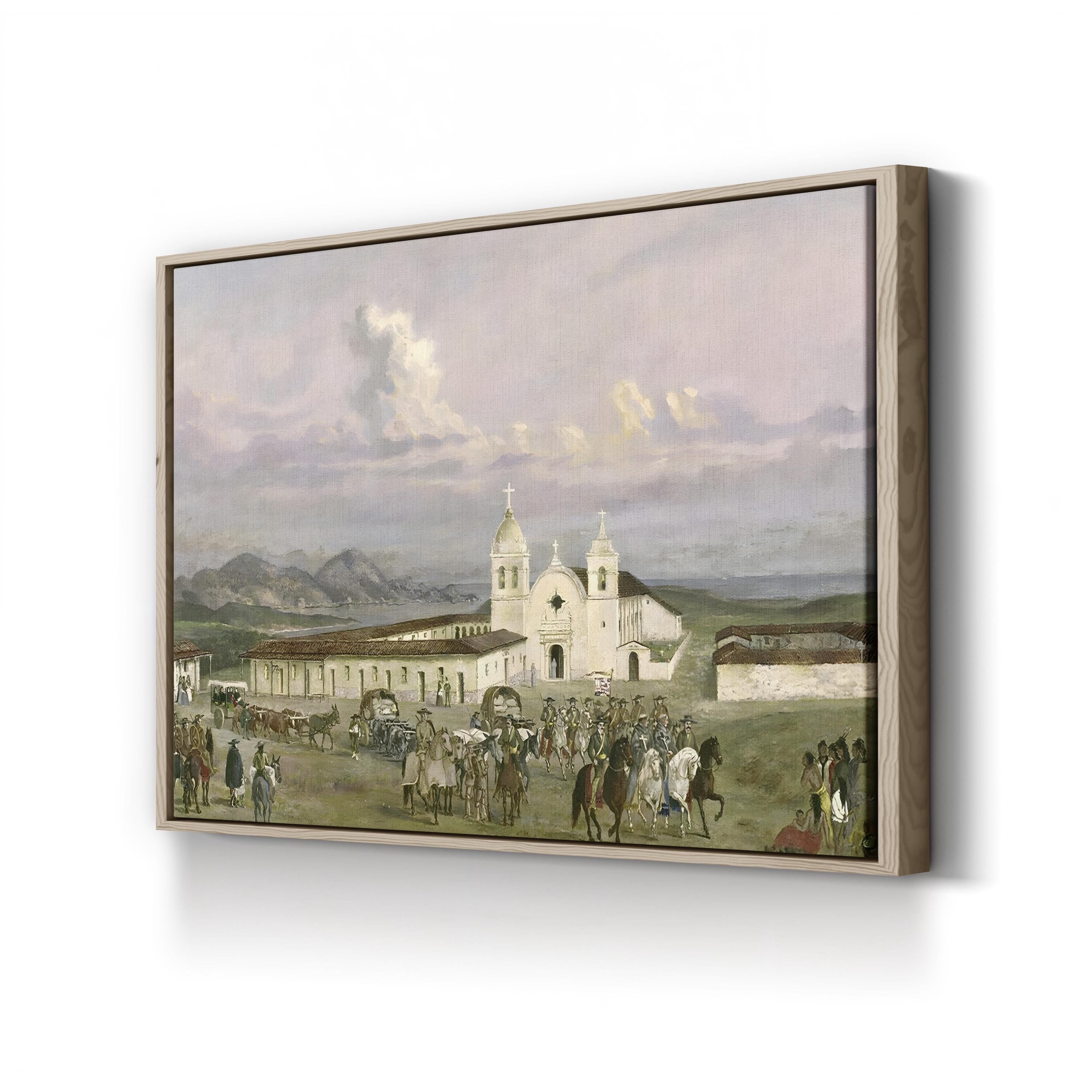 California Mission Riders – Period Illustration Wall Art | Vintage Western Canvas Print