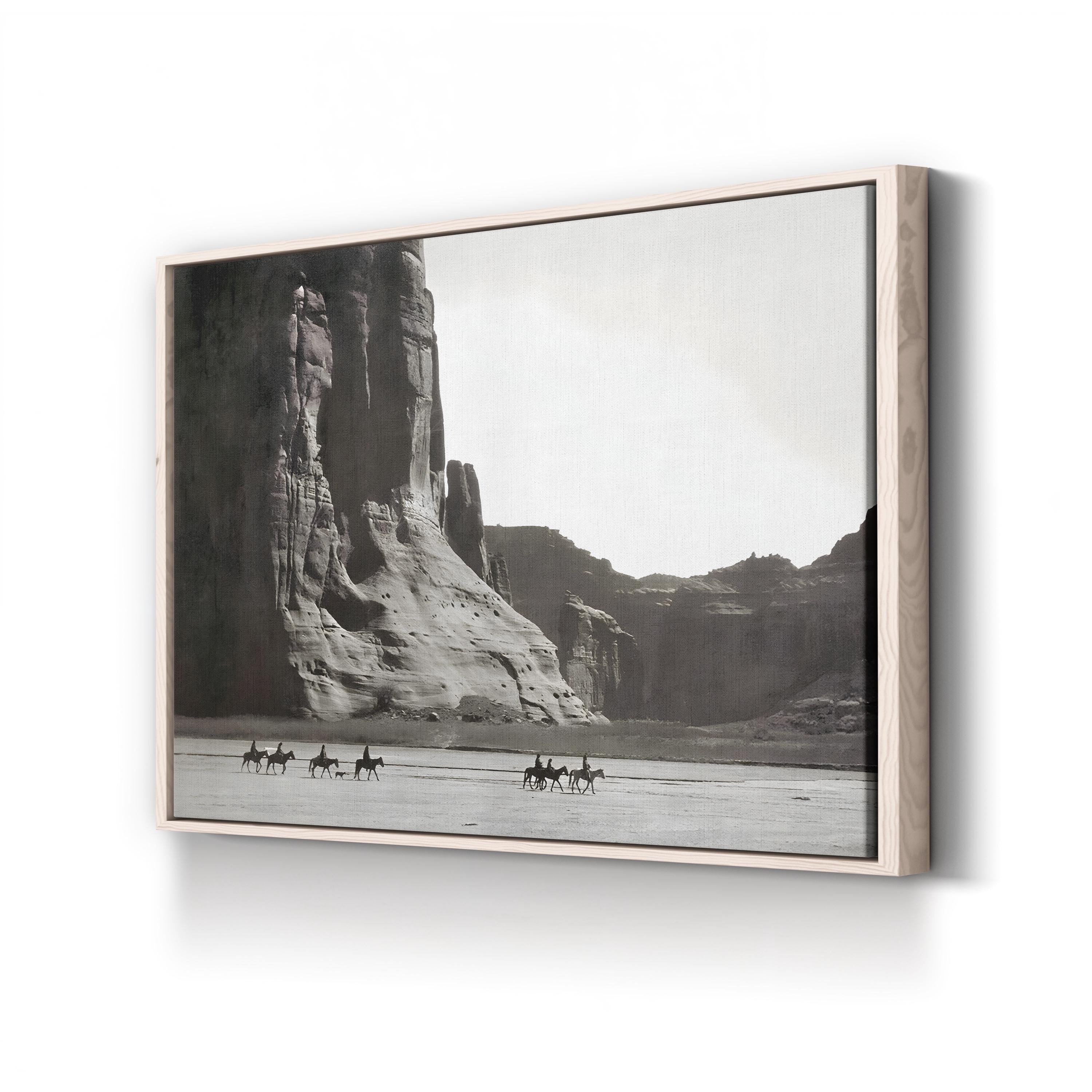 Canyon de Chelly, 1904 Wall Art – Black and White Western Landscape by Edward S. Curtis