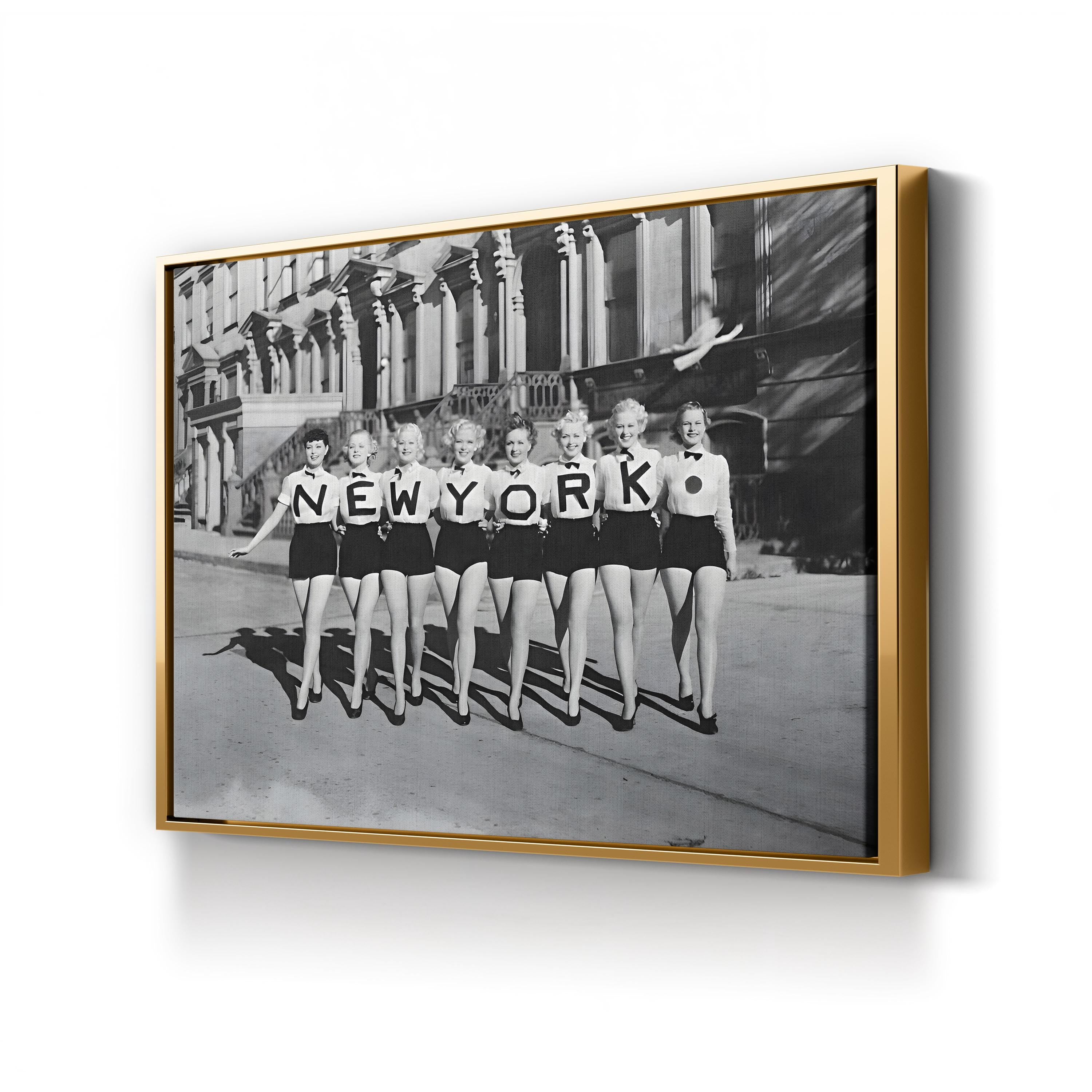 Broadway Chorus Line 'NEW YORK', 1940s – Vintage Photography Wall Art | NYC Theatre Canvas Print