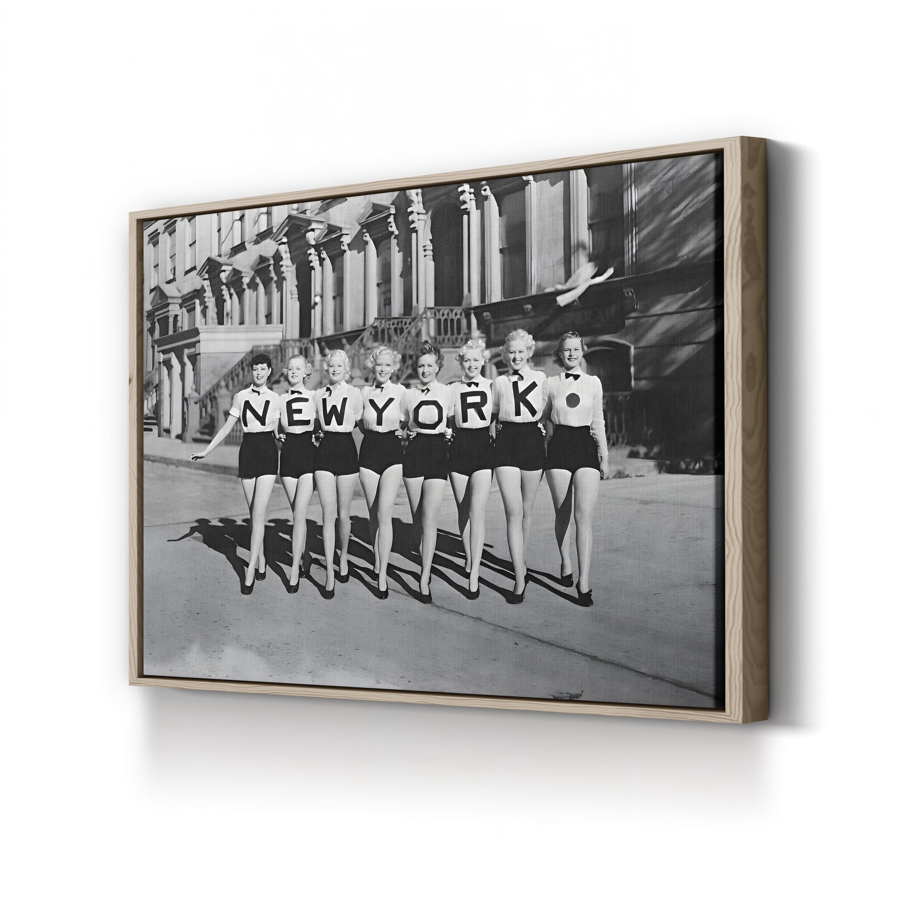 Broadway Chorus Line 'NEW YORK', 1940s – Vintage Photography Wall Art | NYC Theatre Canvas Print
