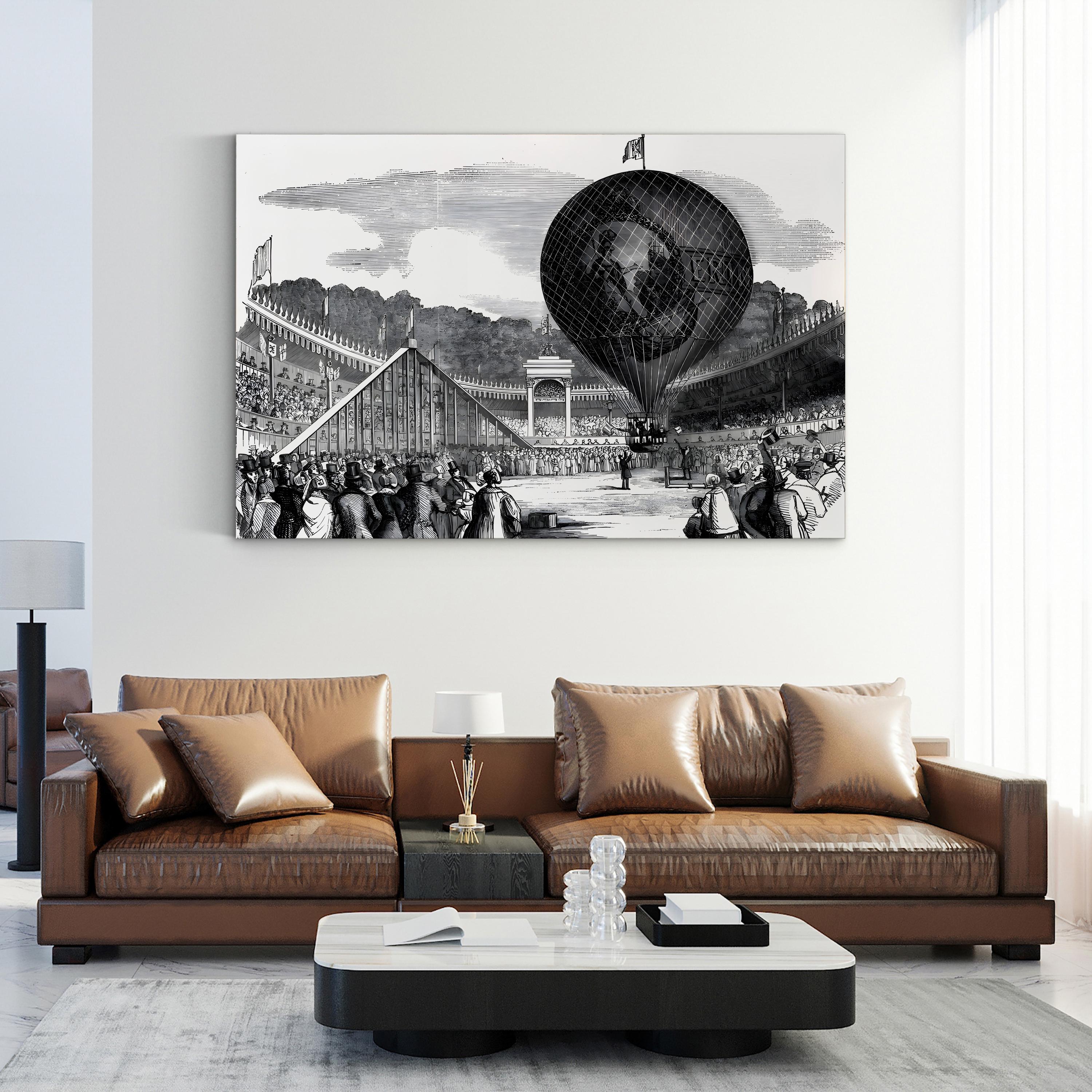 Charles Green’s Balloon Flight, 19th Century Wall Art