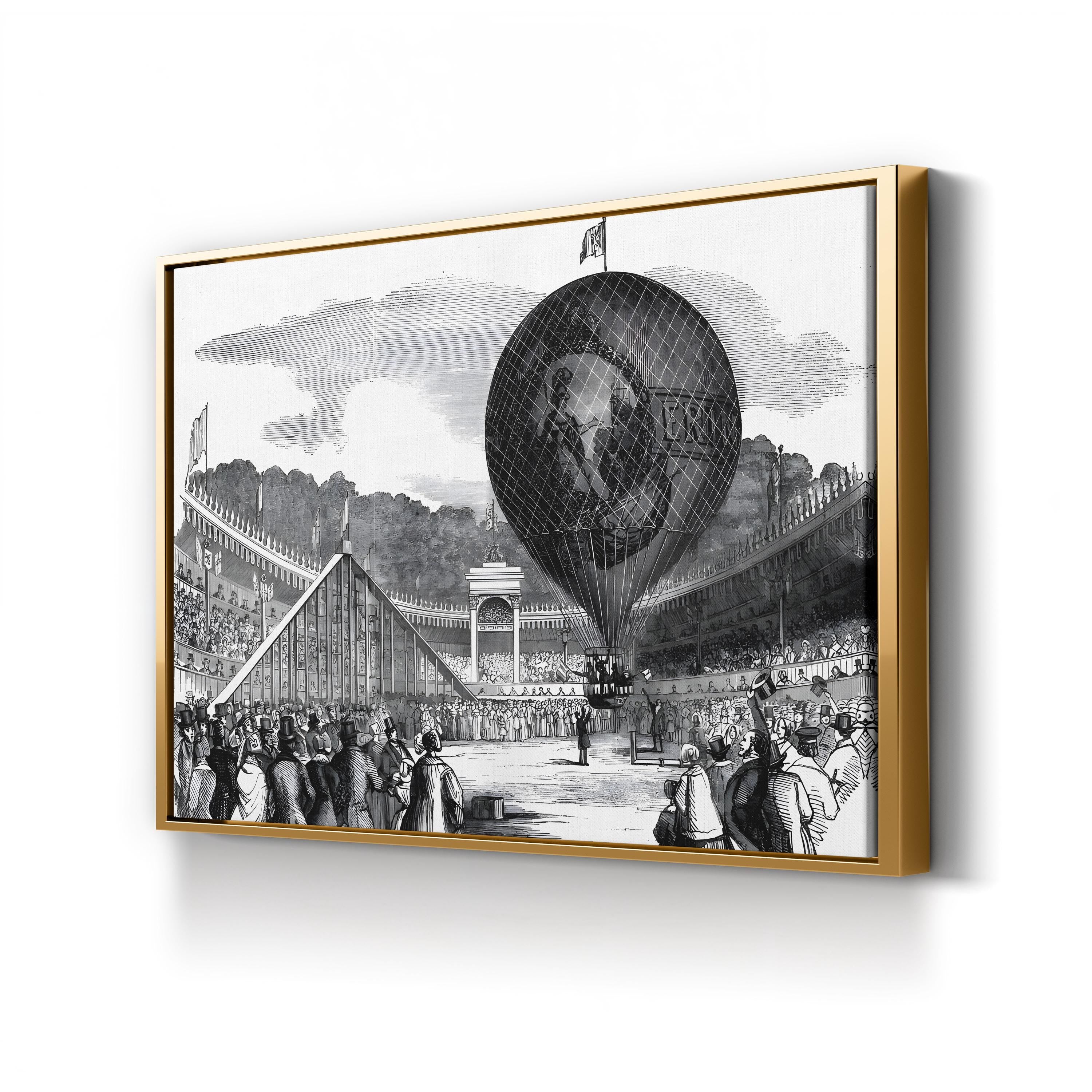 Charles Green’s Balloon Flight, 19th Century Wall Art