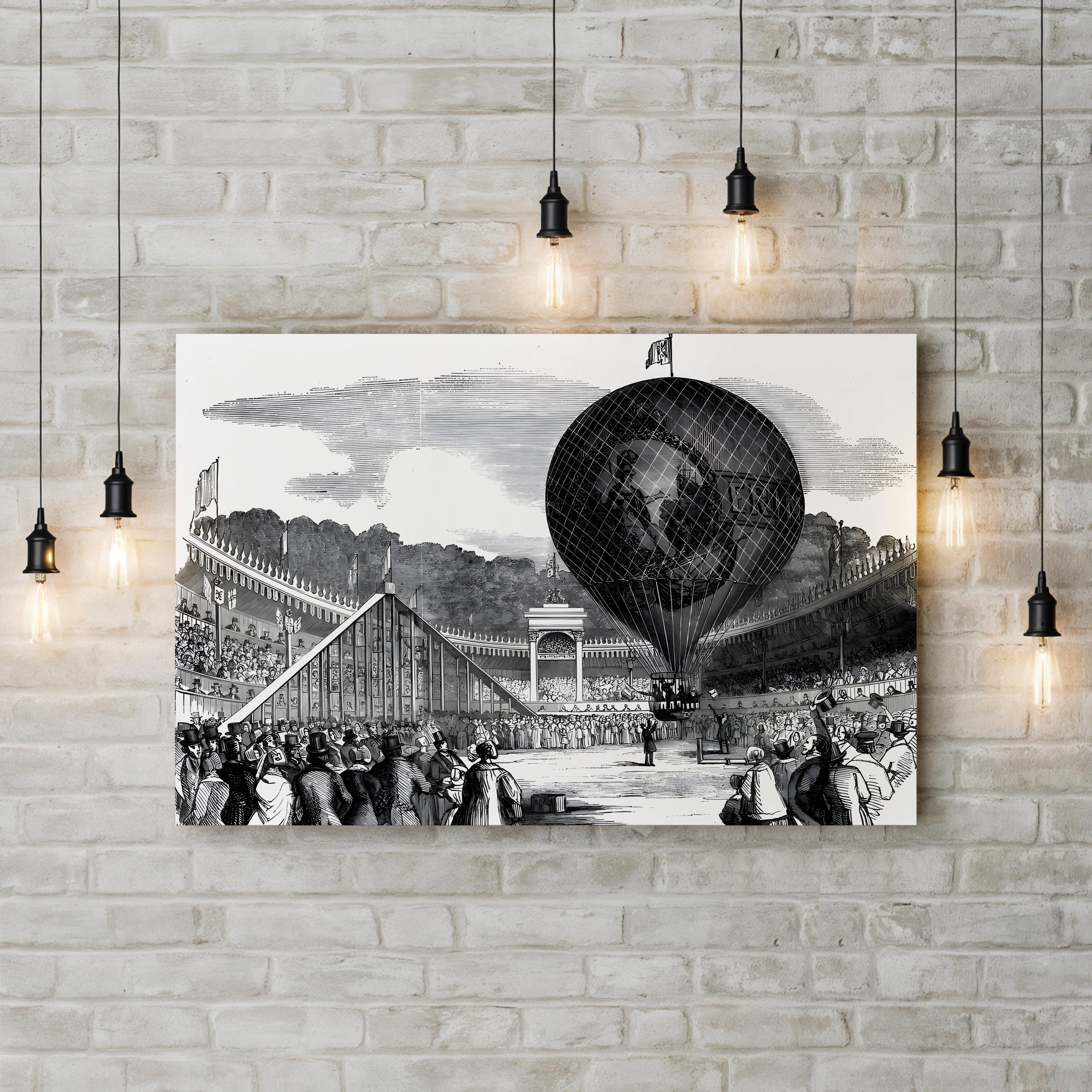 Charles Green’s Balloon Flight, 19th Century Wall Art
