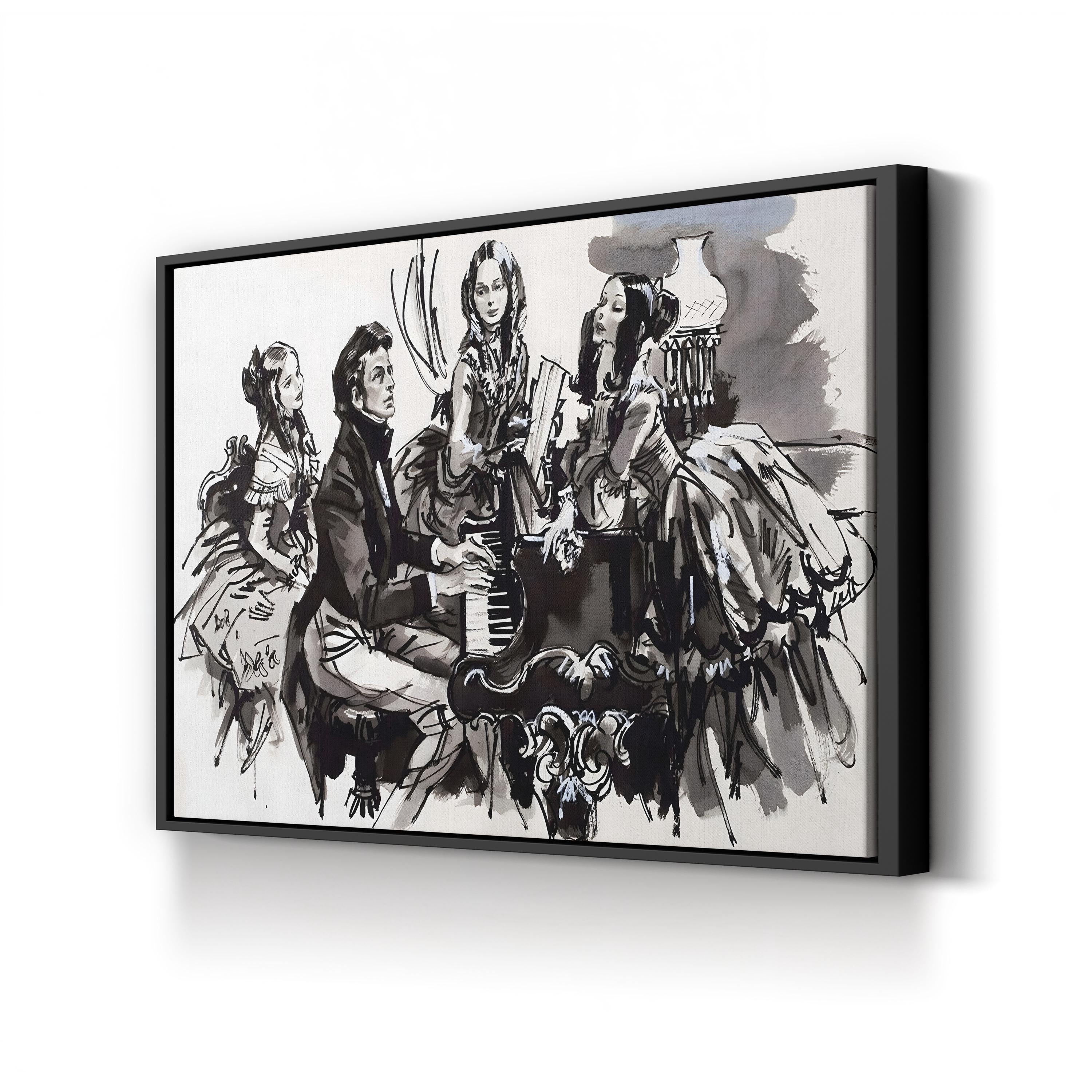 Frédéric Chopin with Female Admirers – 19th Century Piano by English School