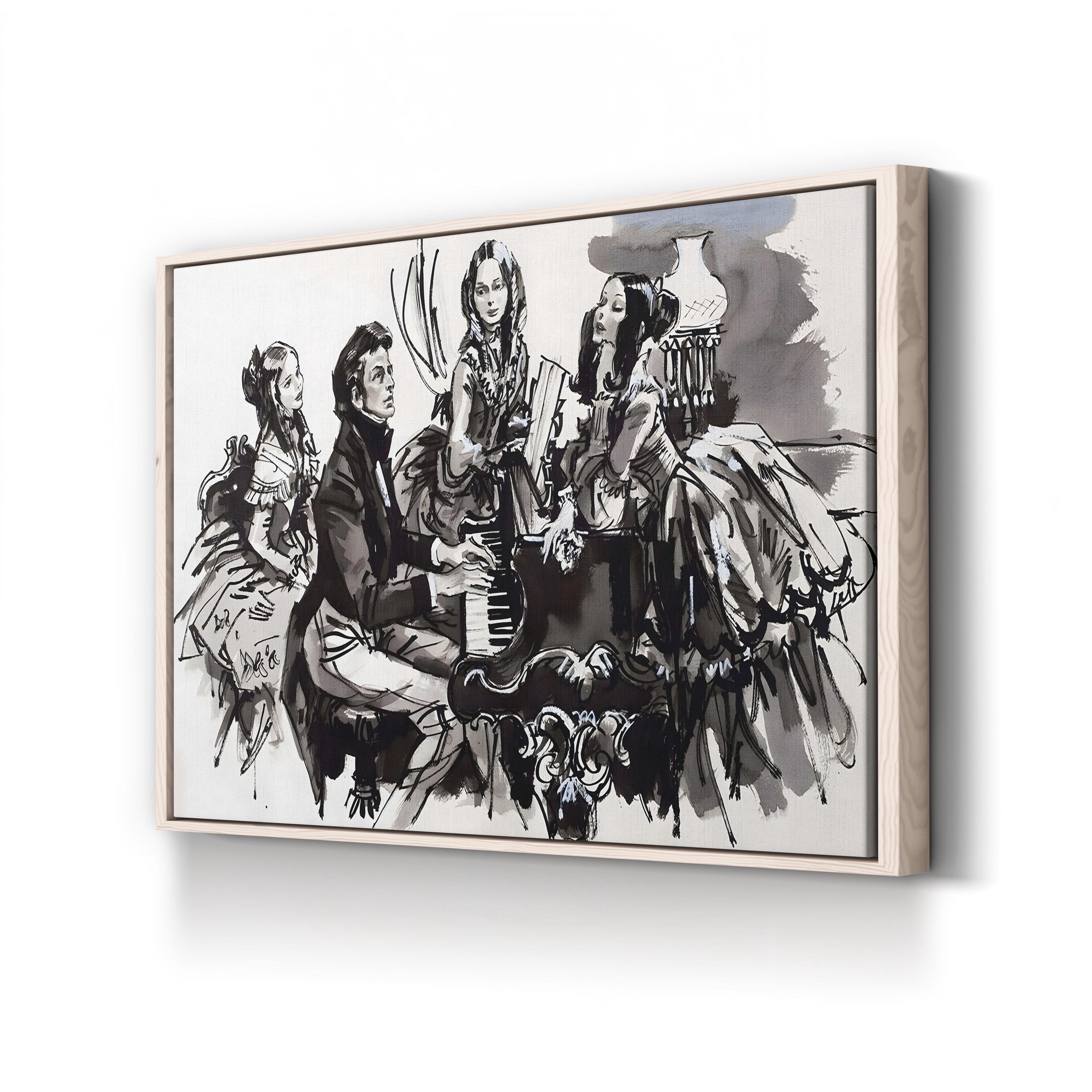 Frédéric Chopin with Female Admirers – 19th Century Piano by English School