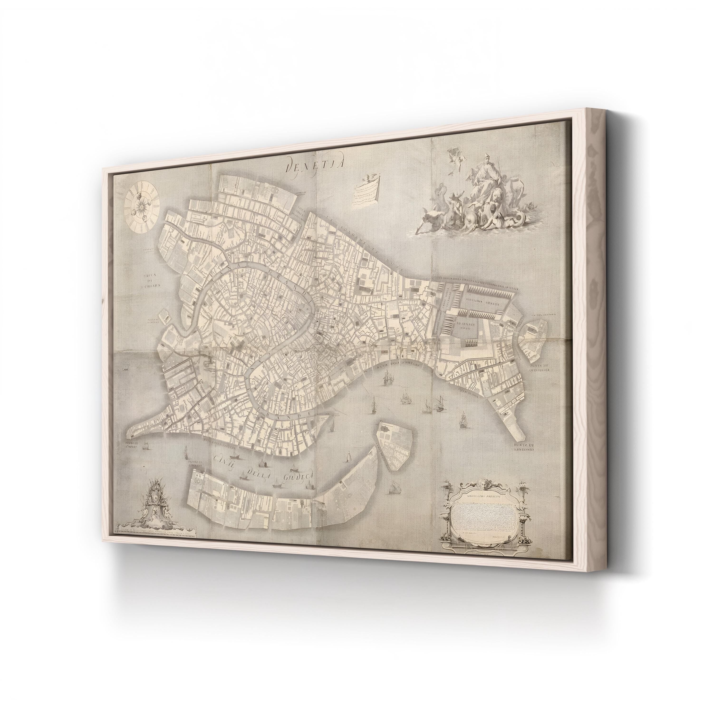Città di Venezia, 1729 Wall Art by Ughi Ludovico: Antique Venice, Italy Map Print