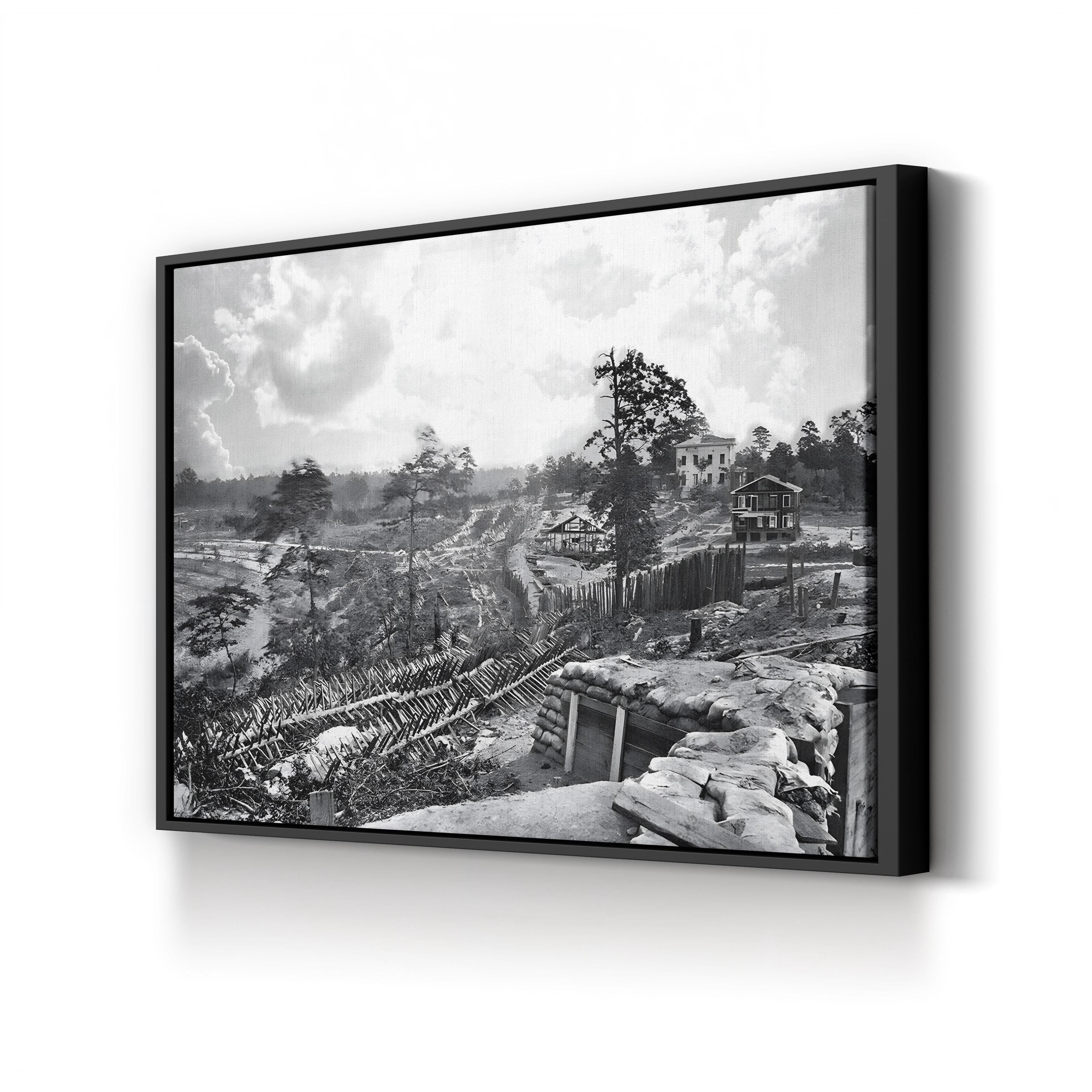 Civil War, Atlanta, c.1863 Wall Art – Historic American Military Landscape Canvas