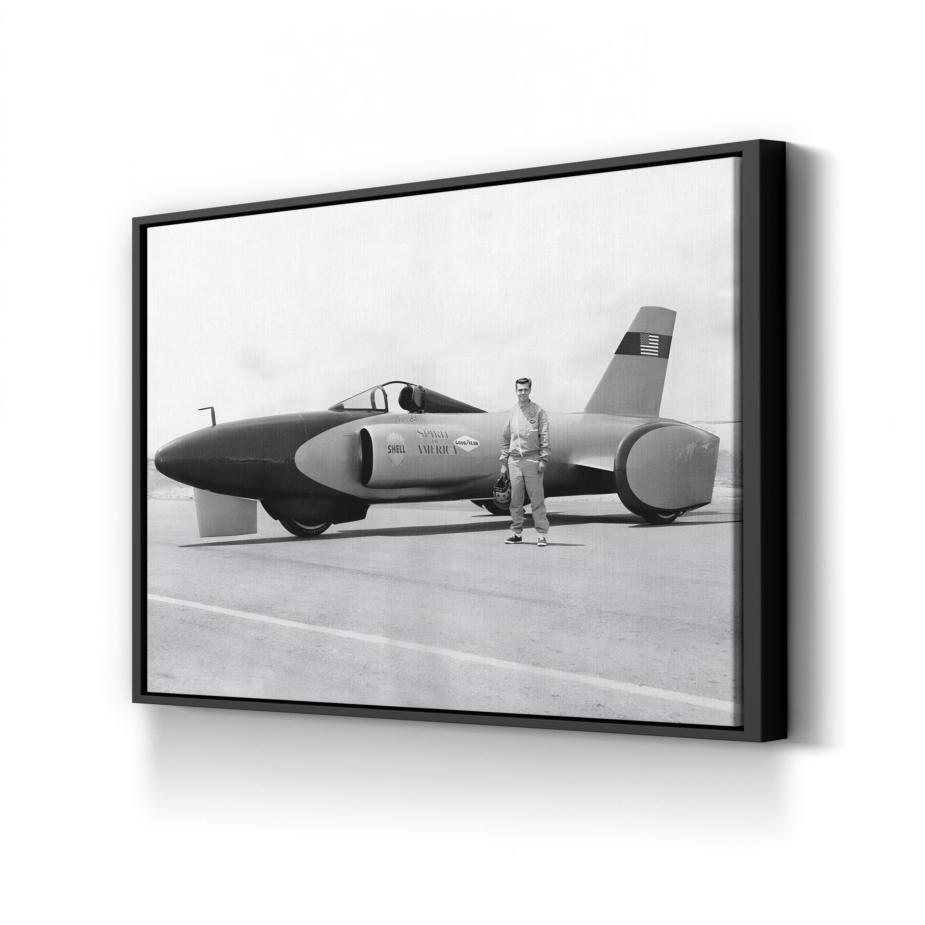 Spirit of America – Vintage Photography Wall Art | Land Speed Record Canvas Print