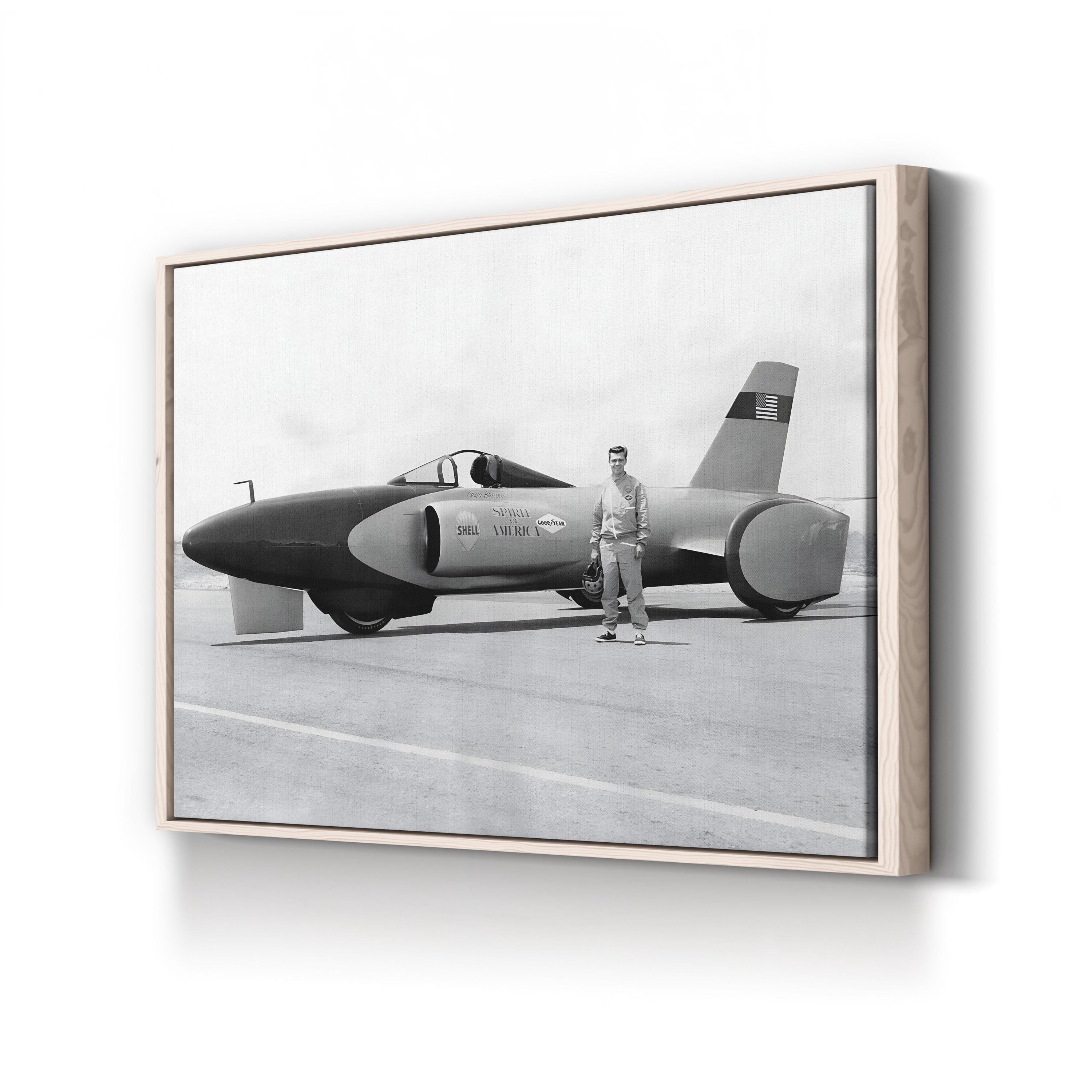 Spirit of America – Vintage Photography Wall Art | Land Speed Record Canvas Print