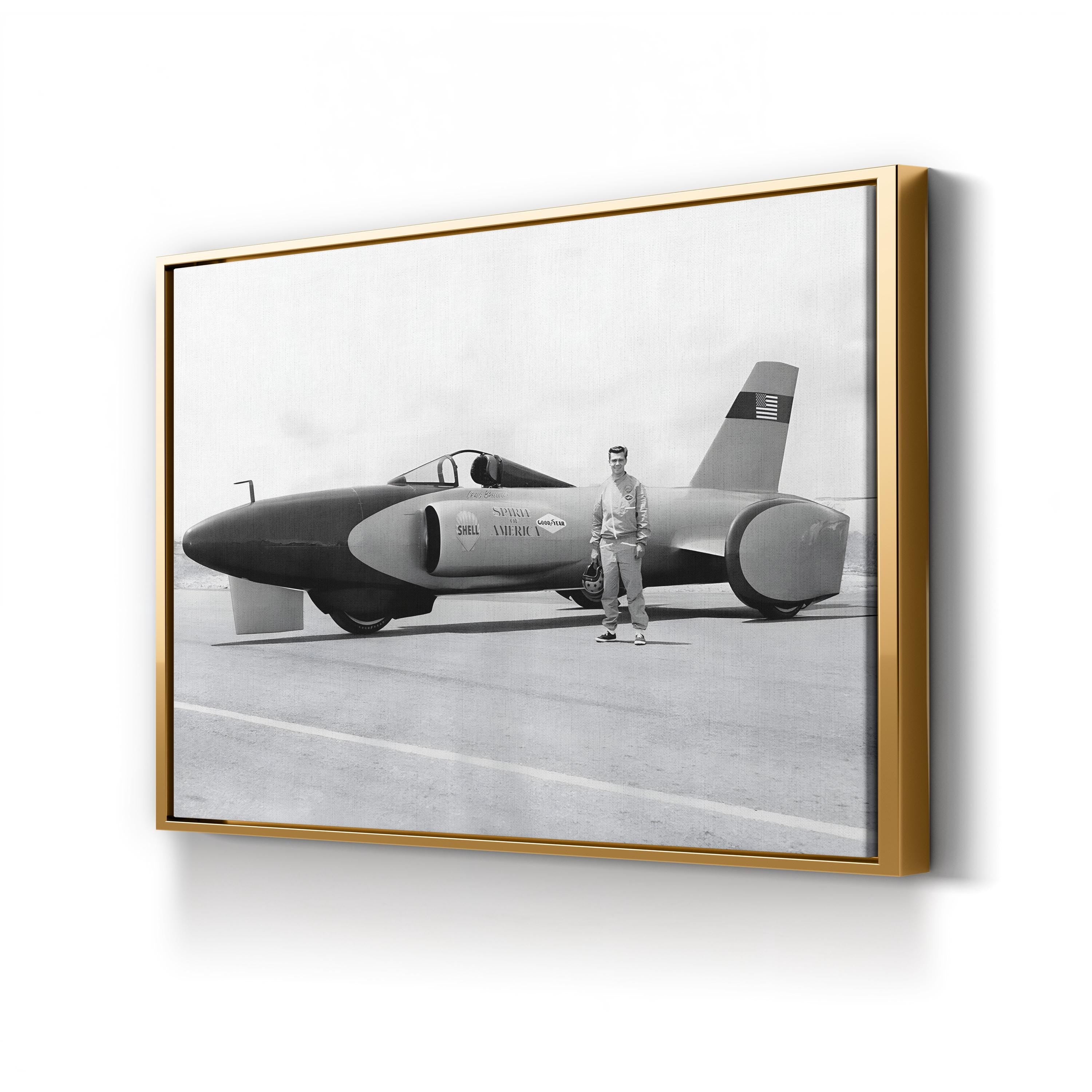 Spirit of America – Vintage Photography Wall Art | Land Speed Record Canvas Print
