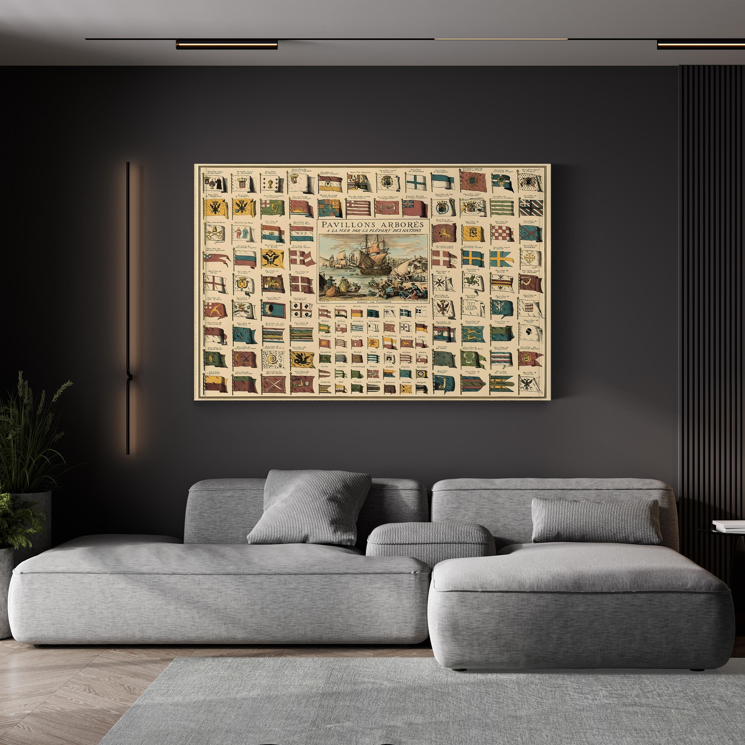 Pavillons Arborés à la Mer par la Plûpart des Nations canvas print, Gallery Canvas 1.50"