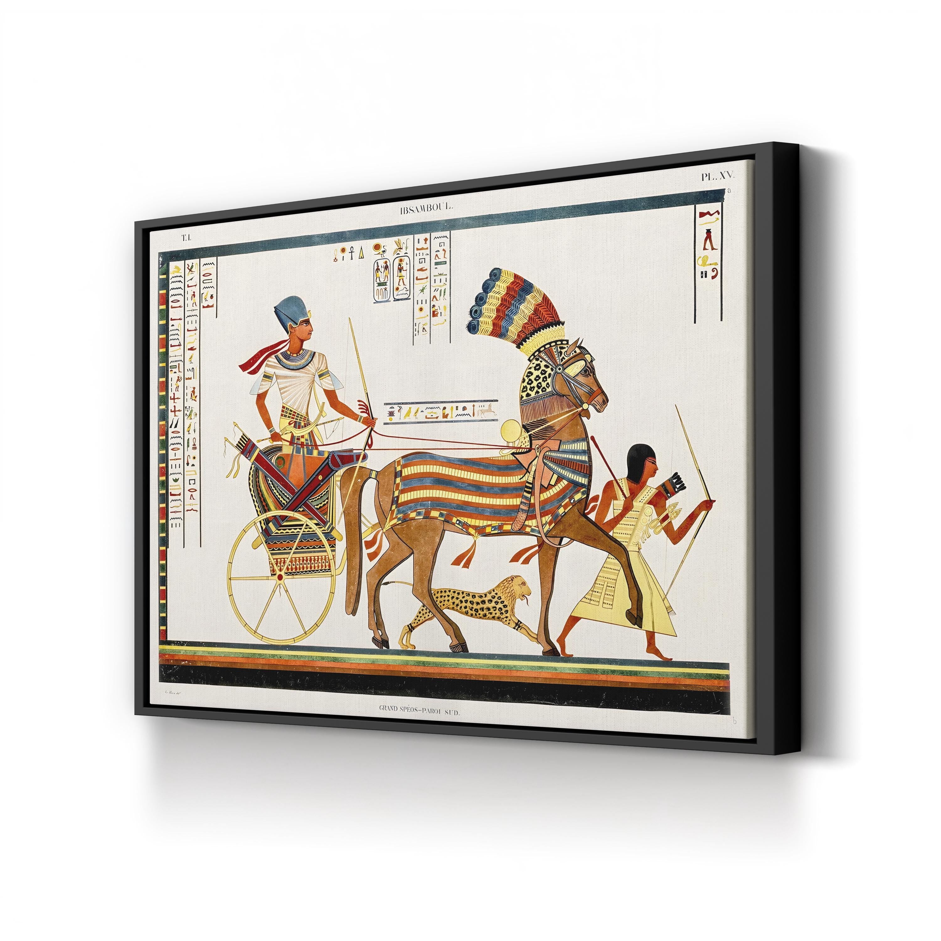 Egyptian Chariots II Wall Art by Jean-François Champollion – Ancient Egyptian Battle Illustration