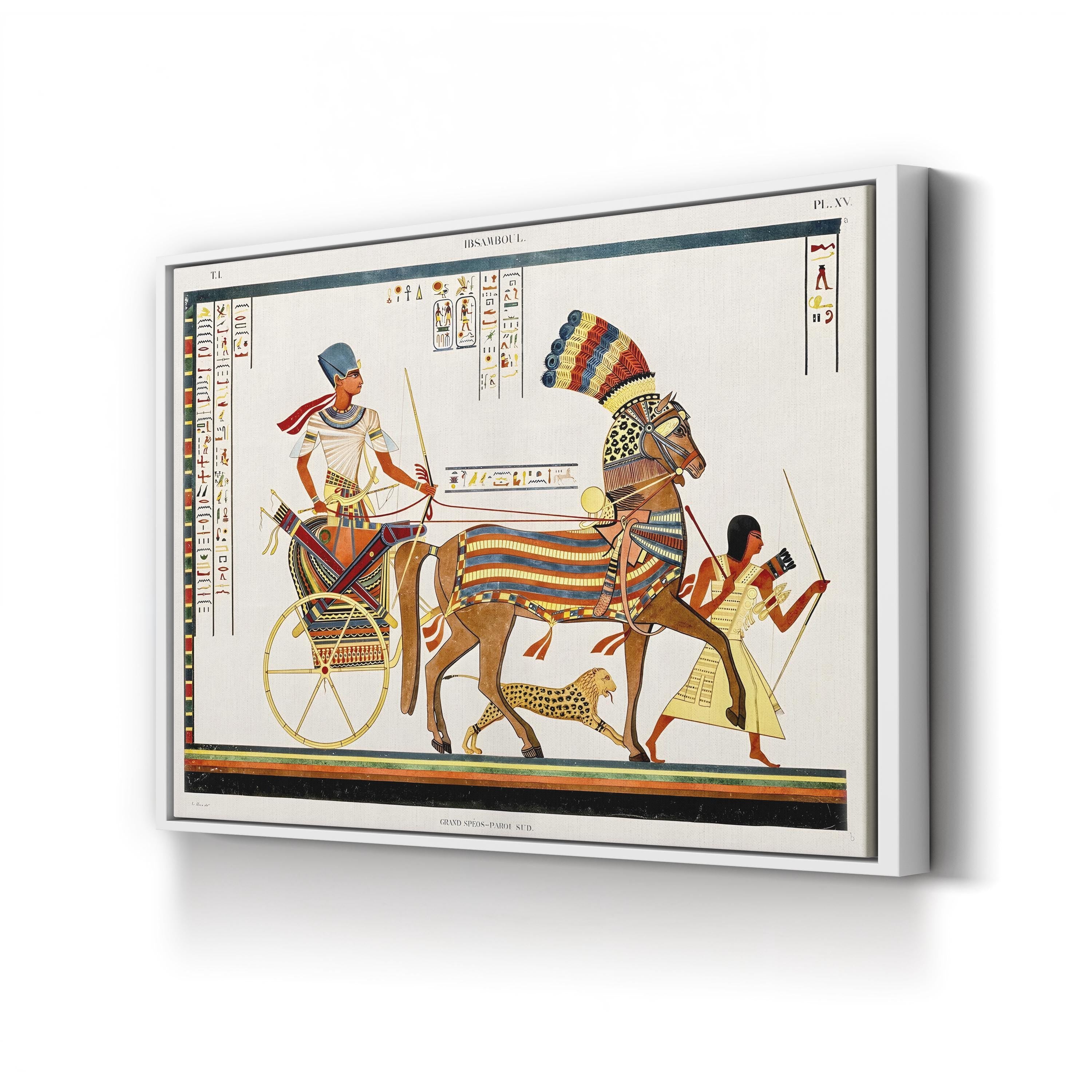 Egyptian Chariots II Wall Art by Jean-François Champollion – Ancient Egyptian Battle Illustration
