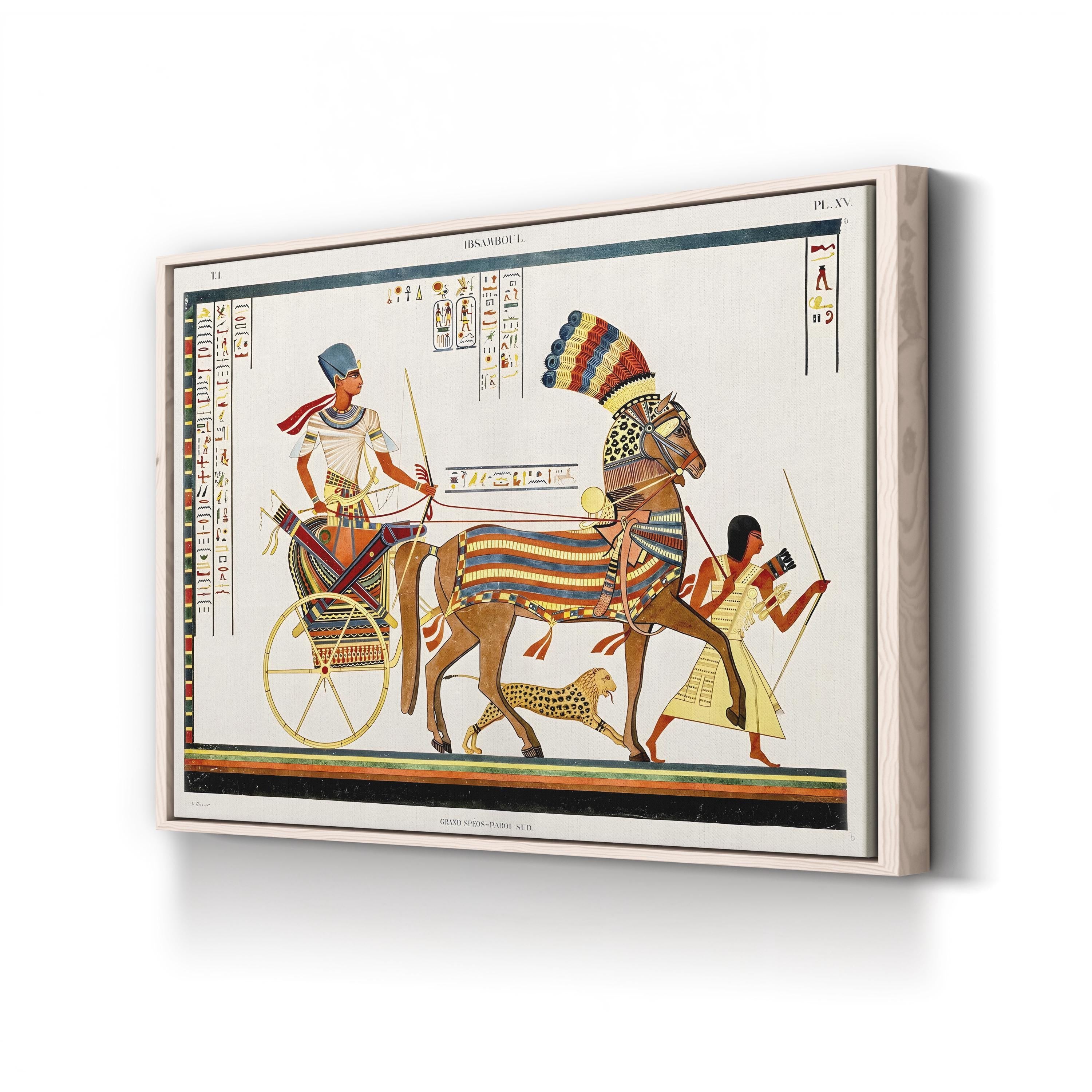 Egyptian Chariots II Wall Art by Jean-François Champollion – Ancient Egyptian Battle Illustration