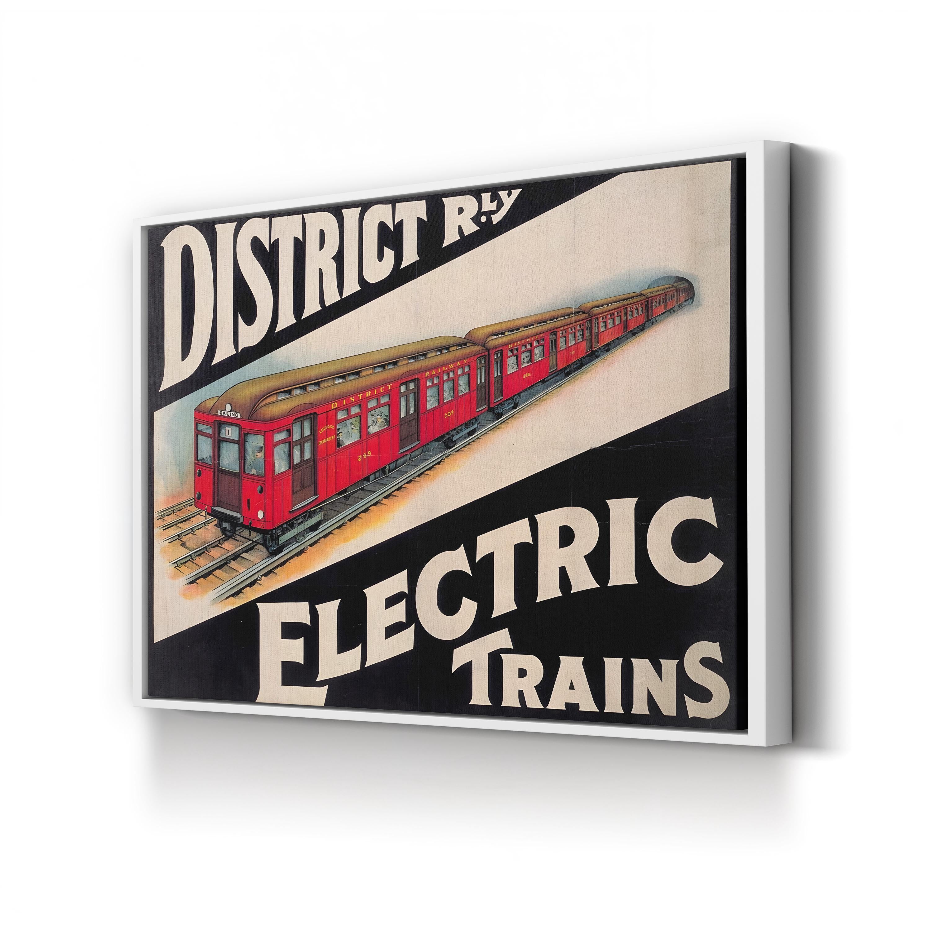 1930s Red Train Railway Poster – Period Illustration Wall Art | Vintage Travel Canvas Print