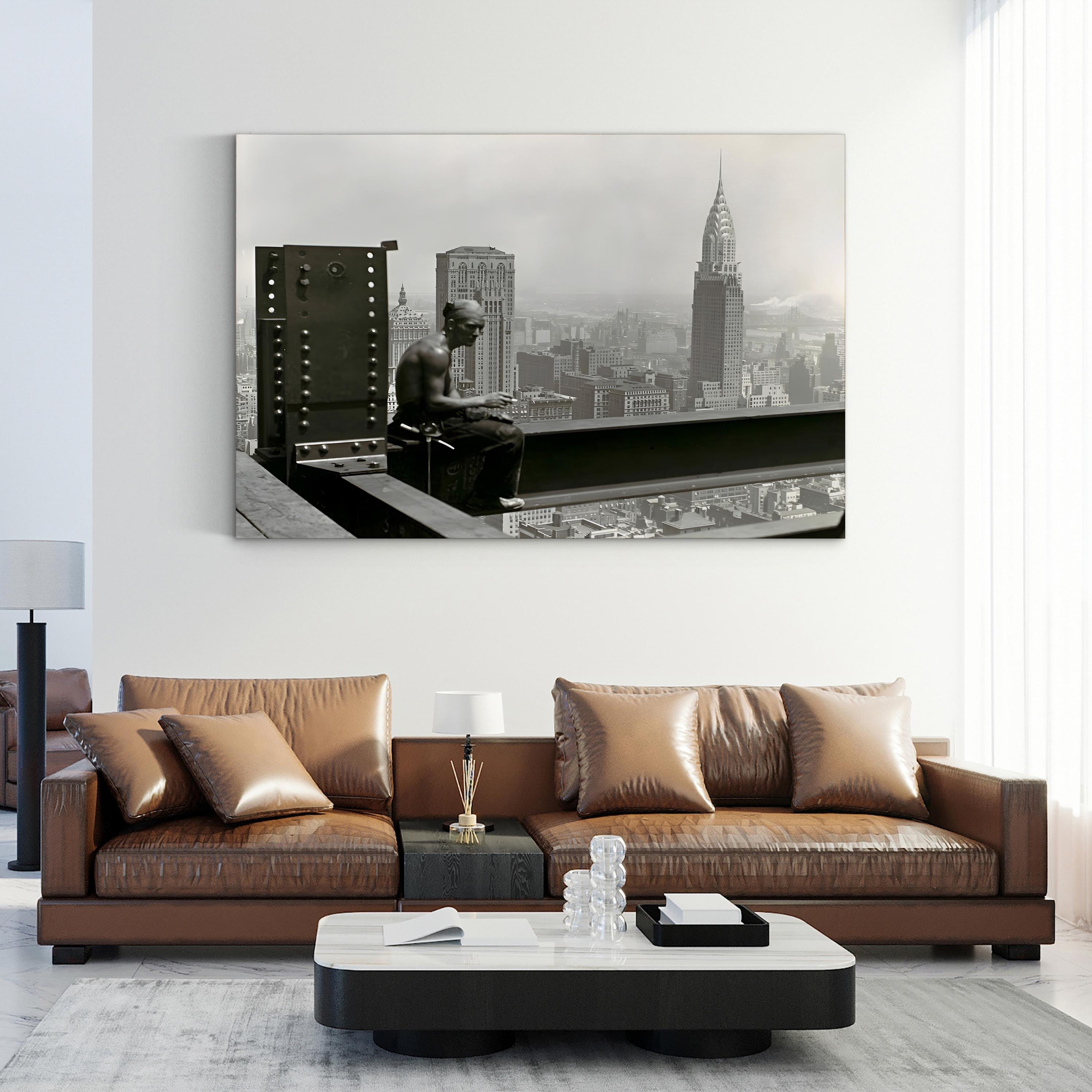 Empire State Building Construction Wall Art | Vintage New York City Skyscraper Photograph