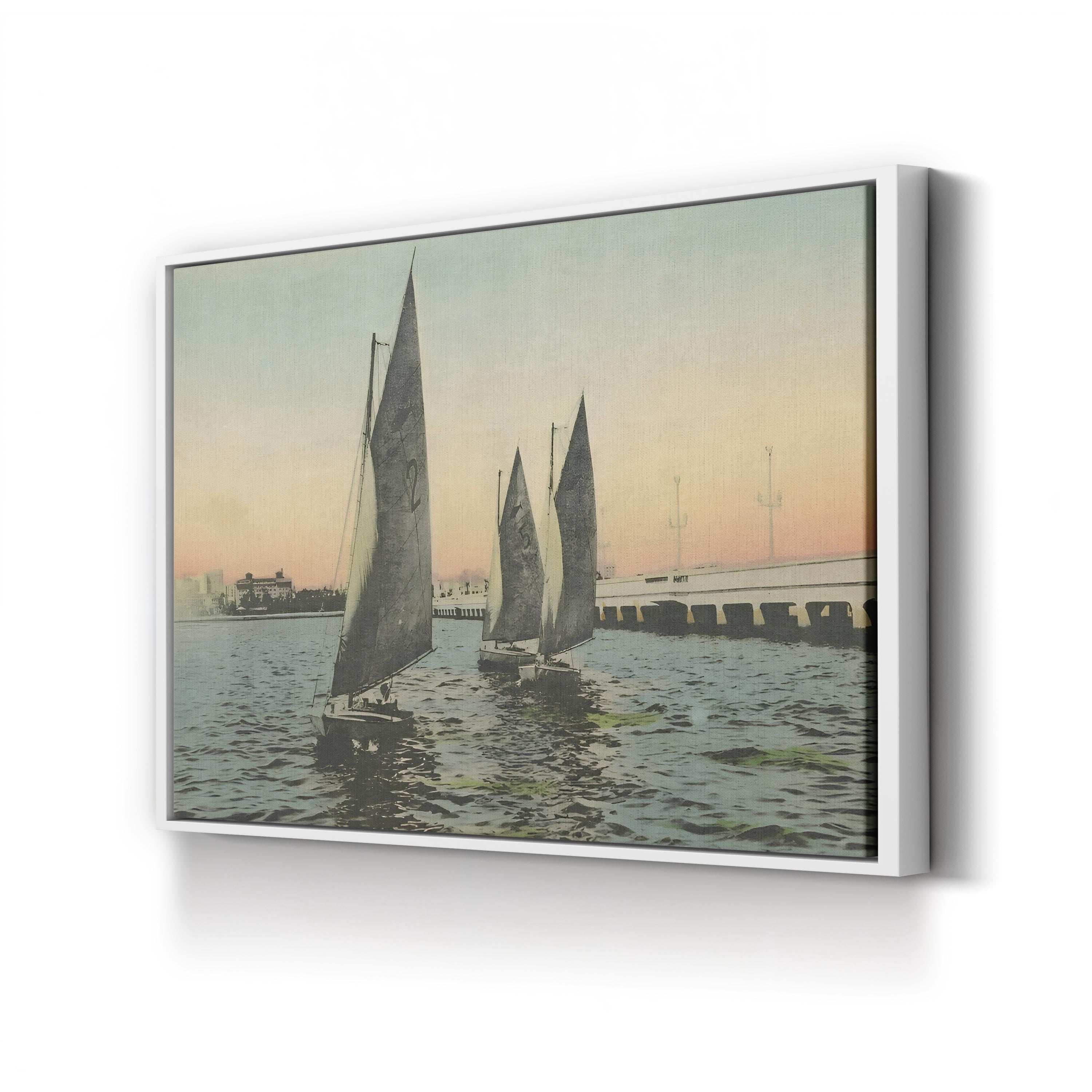 Florida Postcard I Wall Art — Wild Apple Portfolio Vintage Coastal Illustration