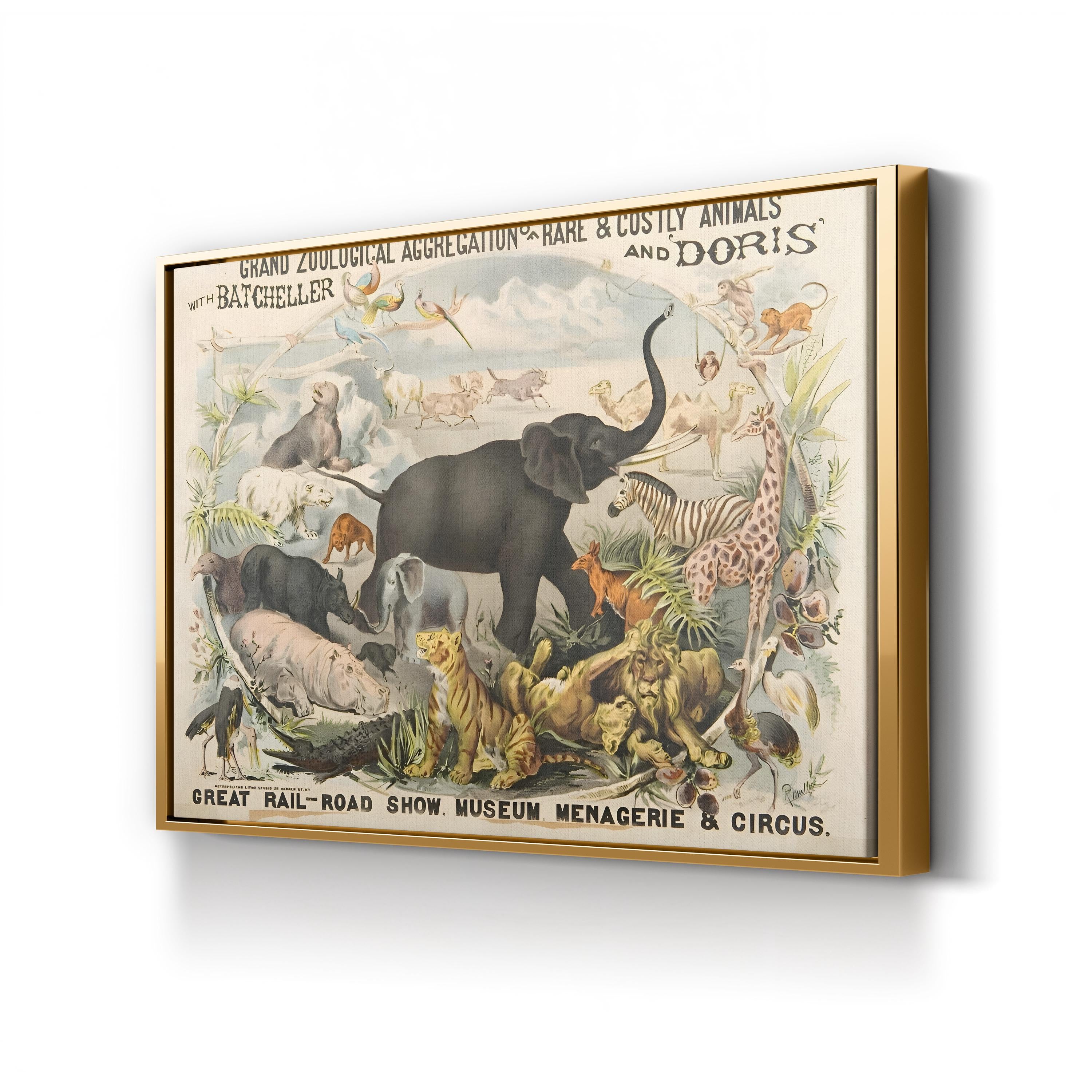 Vintage Zoological Animals – Period Illustration Wall Art | Museum Canvas Print