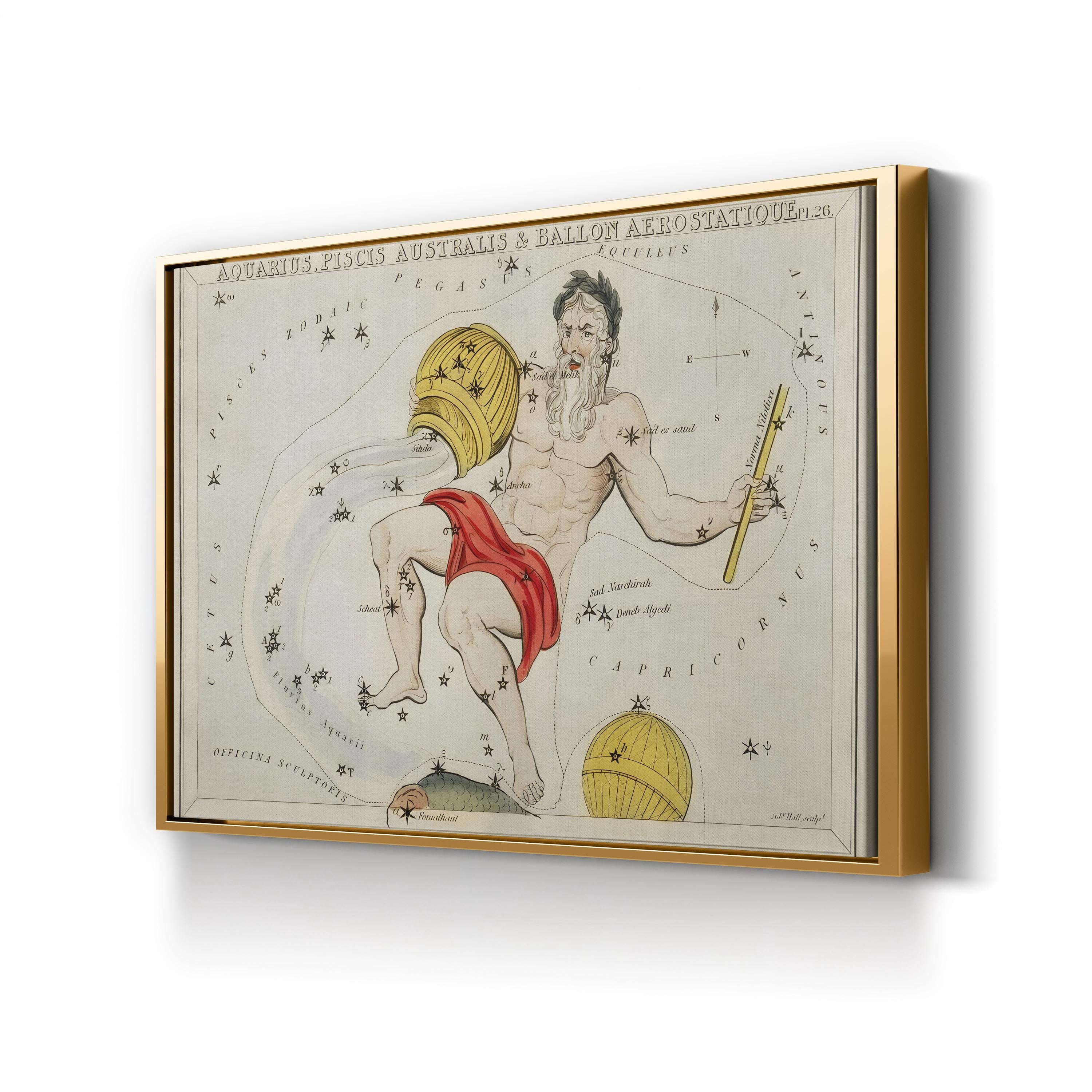 Astronomical Illustrations VII, Sidney Hall – Period Illustration Wall Art | Celestial Chart Canvas Print