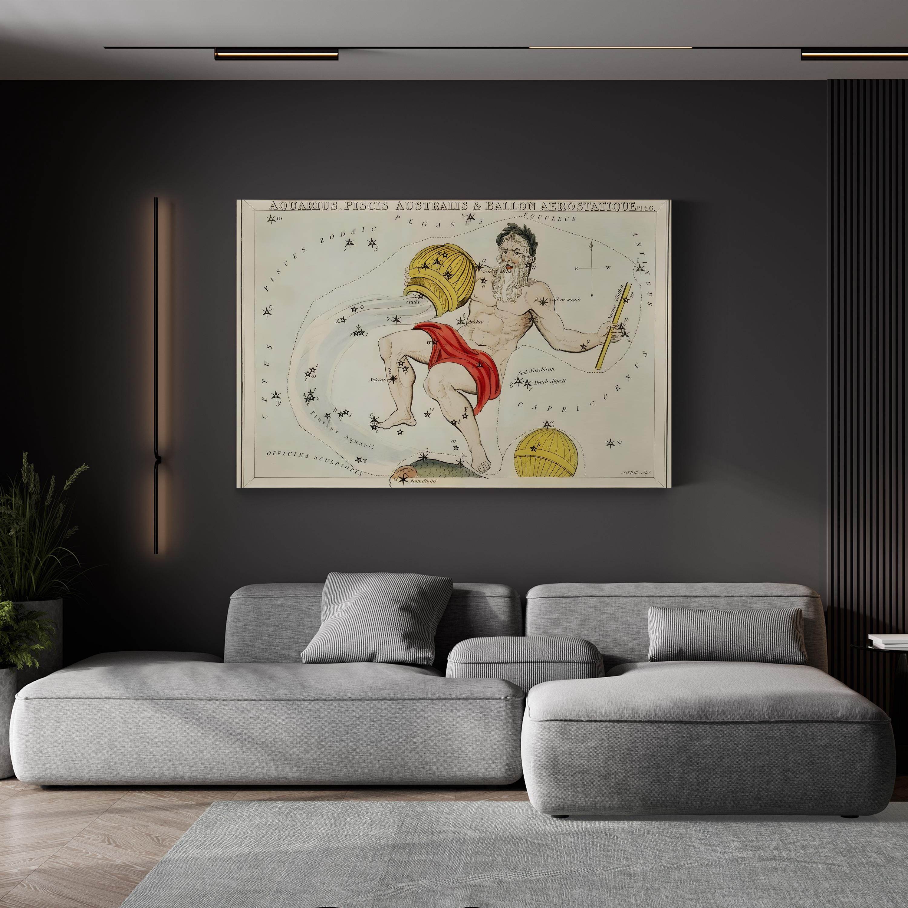 Astronomical Illustrations VII, Sidney Hall – Period Illustration Wall Art | Celestial Chart Canvas Print