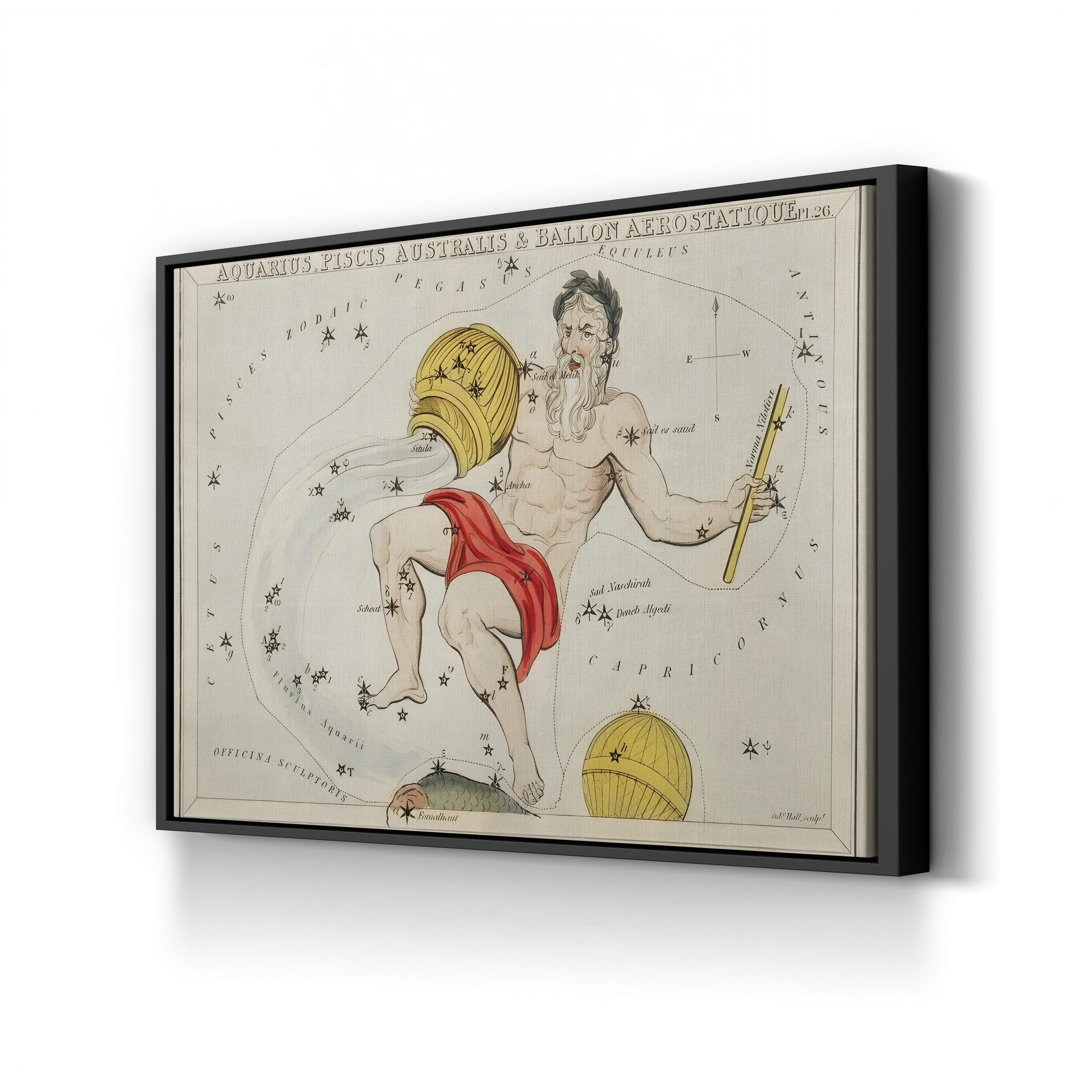 Astronomical Illustrations VII, Sidney Hall – Period Illustration Wall Art | Celestial Chart Canvas Print