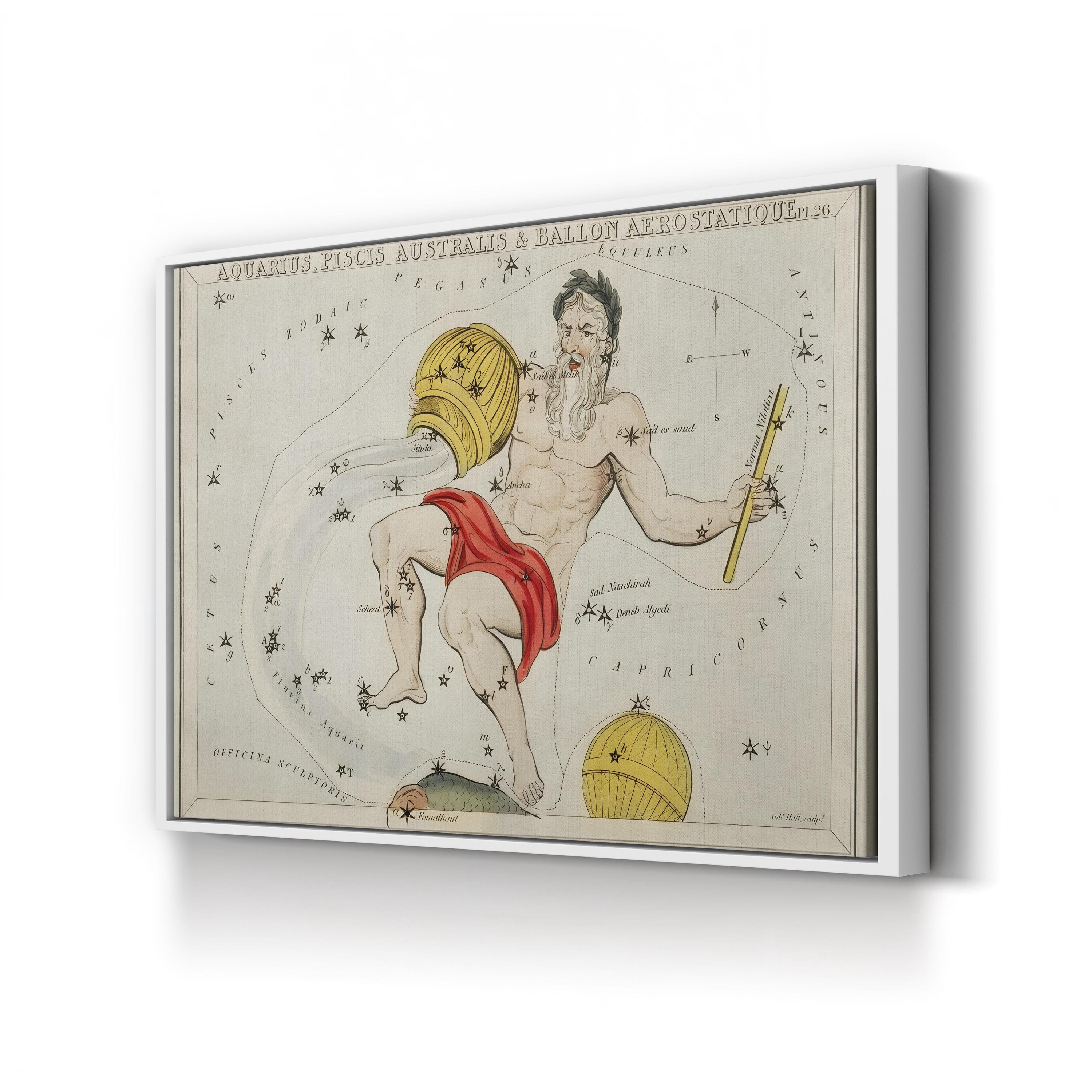 Astronomical Illustrations VII, Sidney Hall – Period Illustration Wall Art | Celestial Chart Canvas Print