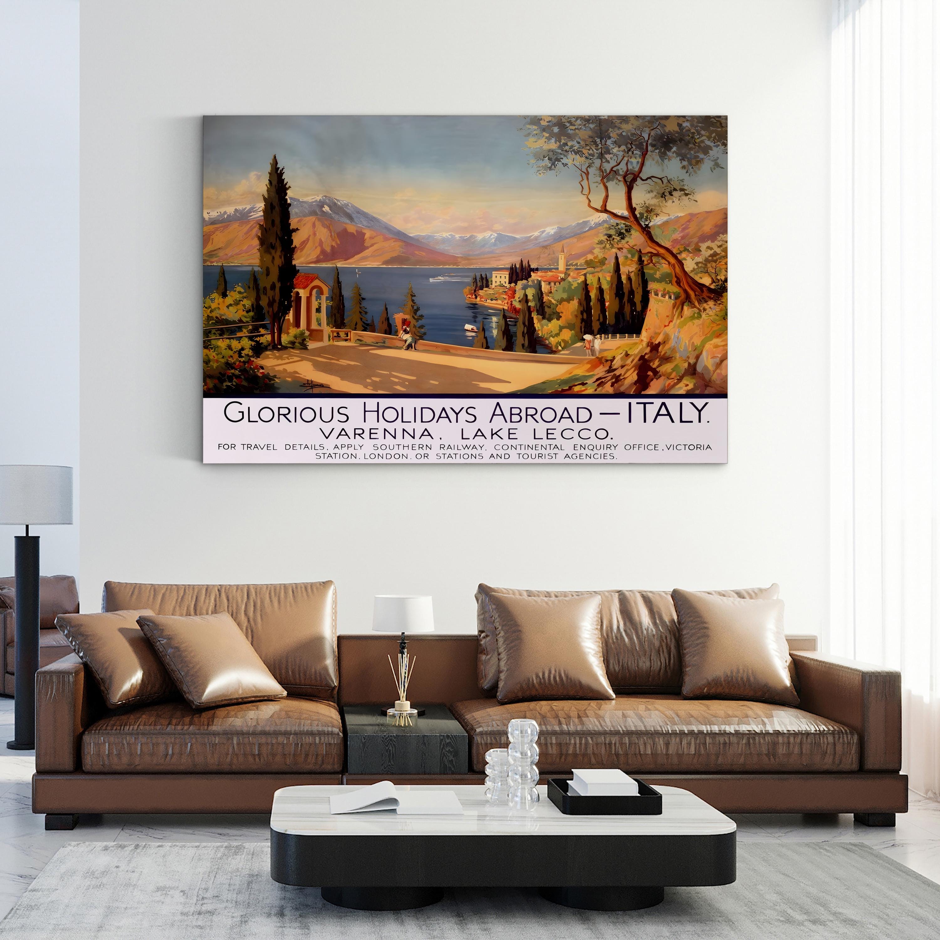 Italy Travel Poster, 1928 – Period Illustration Wall Art | Art Deco Canvas Print