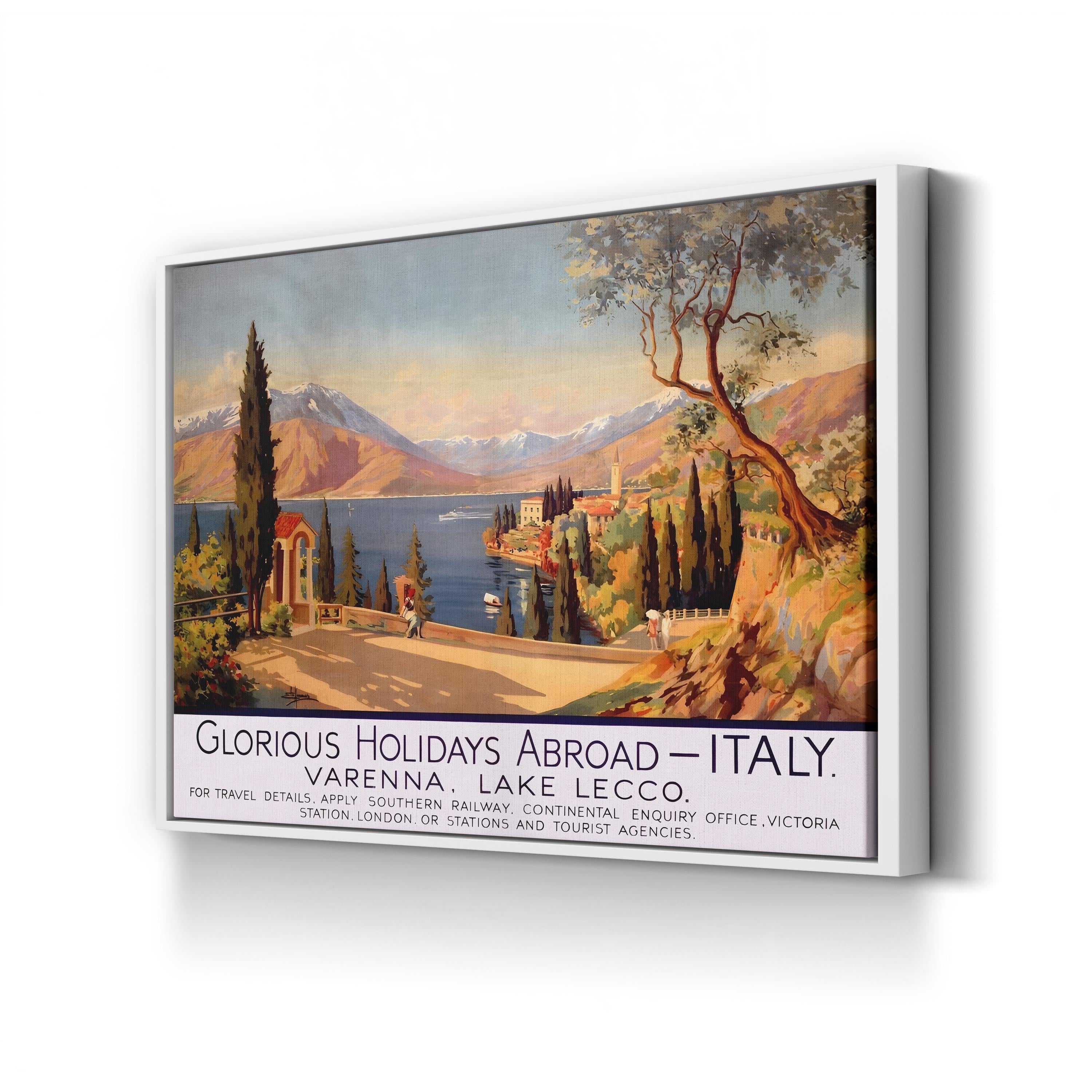 Italy Travel Poster, 1928 – Period Illustration Wall Art | Art Deco Canvas Print