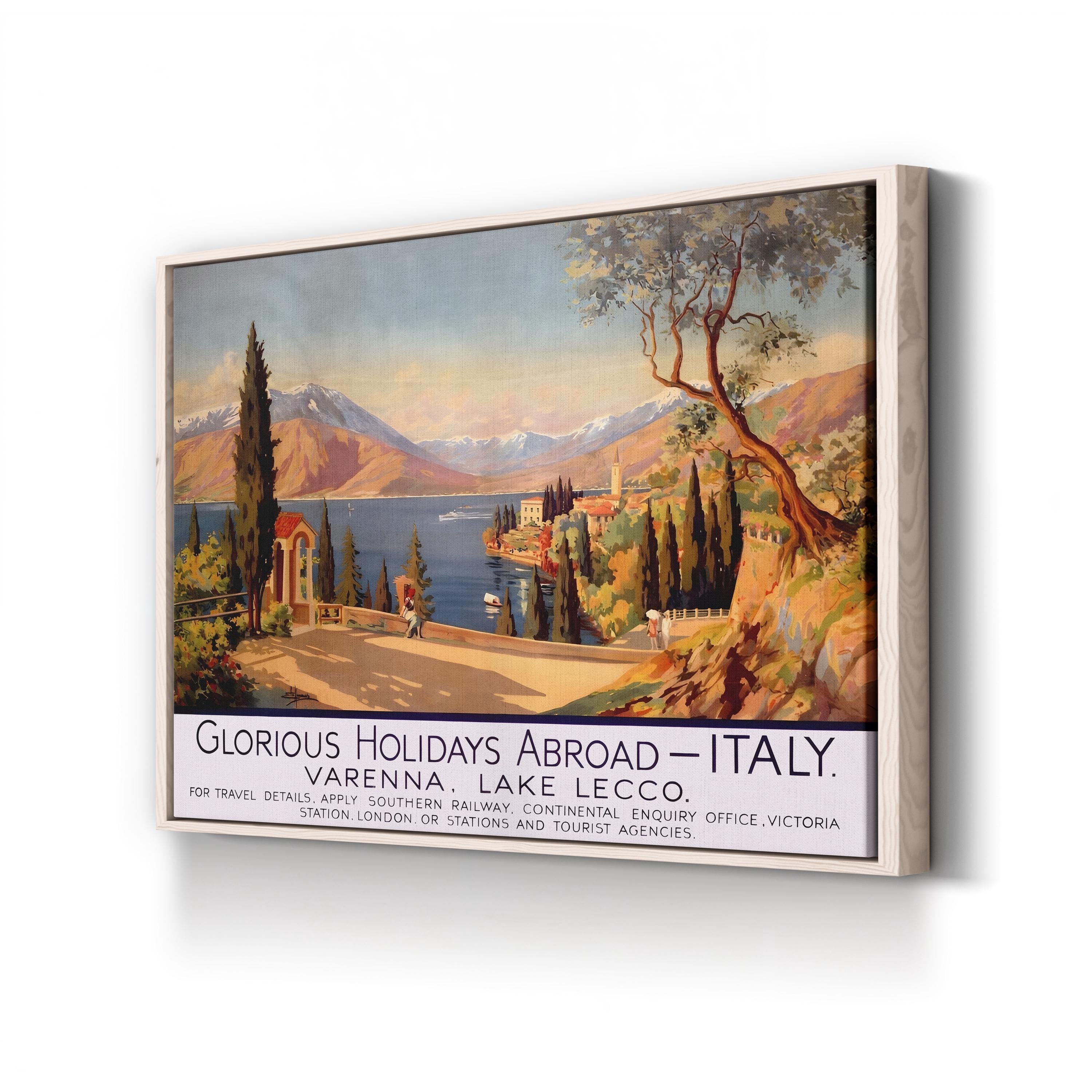 Italy Travel Poster, 1928 – Period Illustration Wall Art | Art Deco Canvas Print