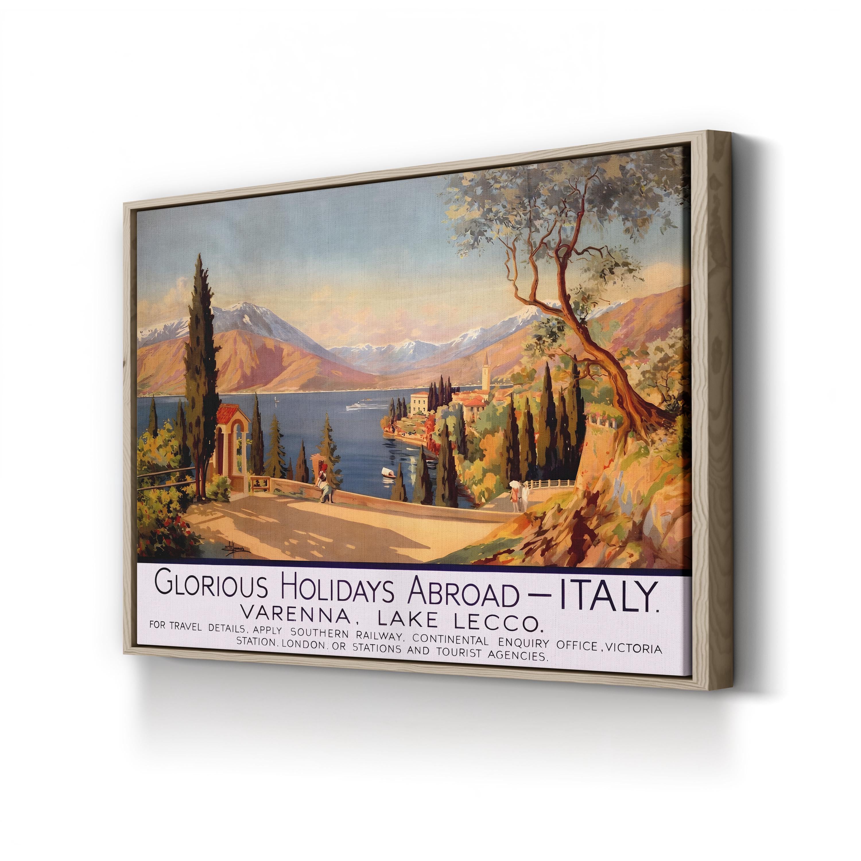 Italy Travel Poster, 1928 – Period Illustration Wall Art | Art Deco Canvas Print