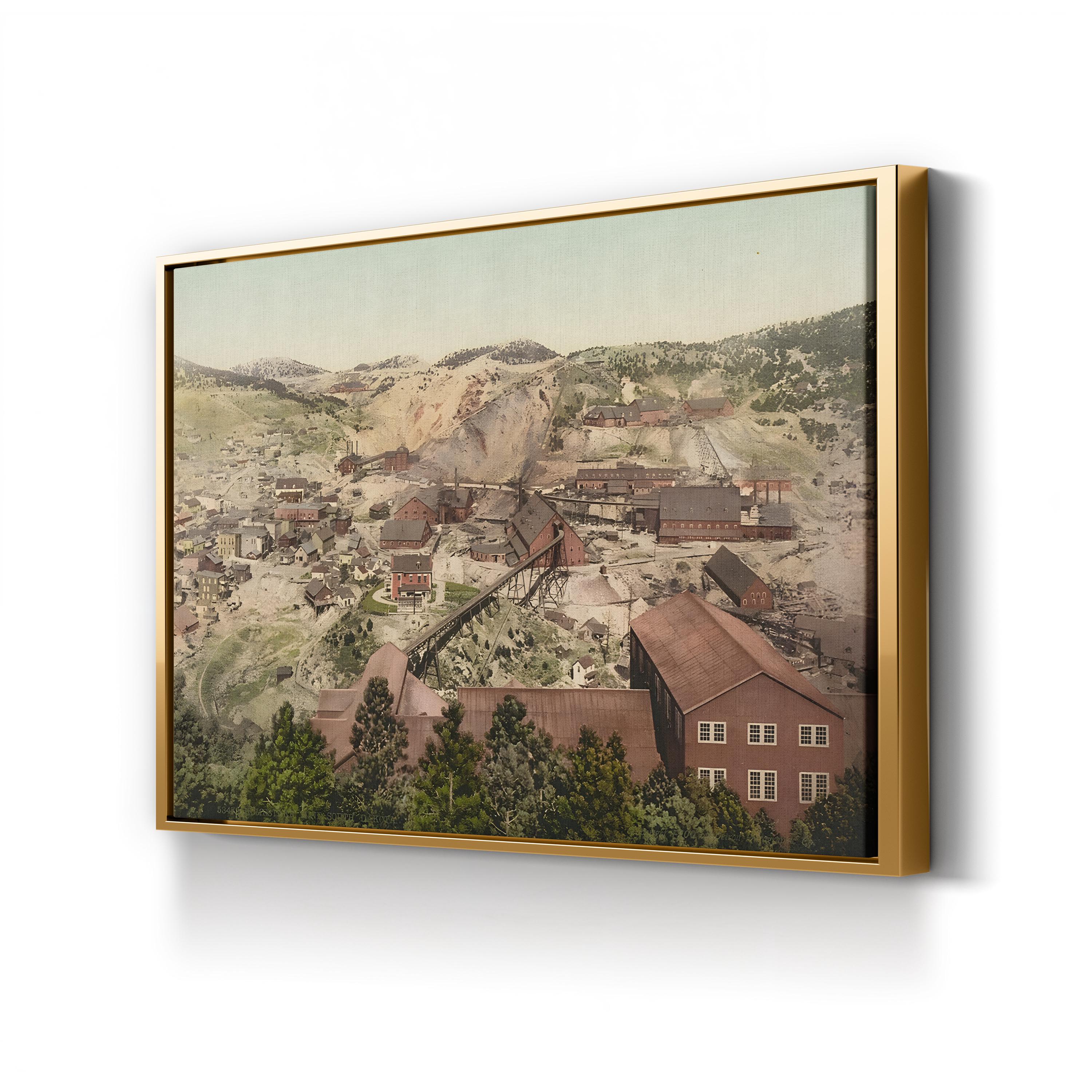 Homestake Gold Mine, c.1900 Wall Art | Historic Mining Landscape of Lead City, South Dakota