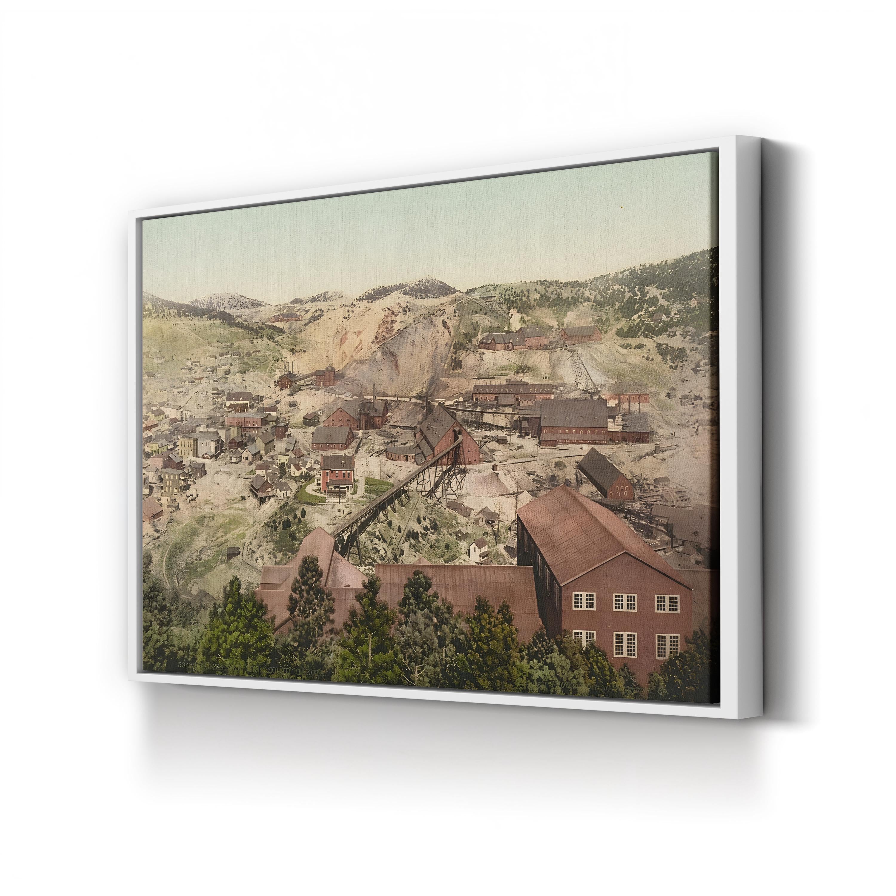 Homestake Gold Mine, c.1900 Wall Art | Historic Mining Landscape of Lead City, South Dakota