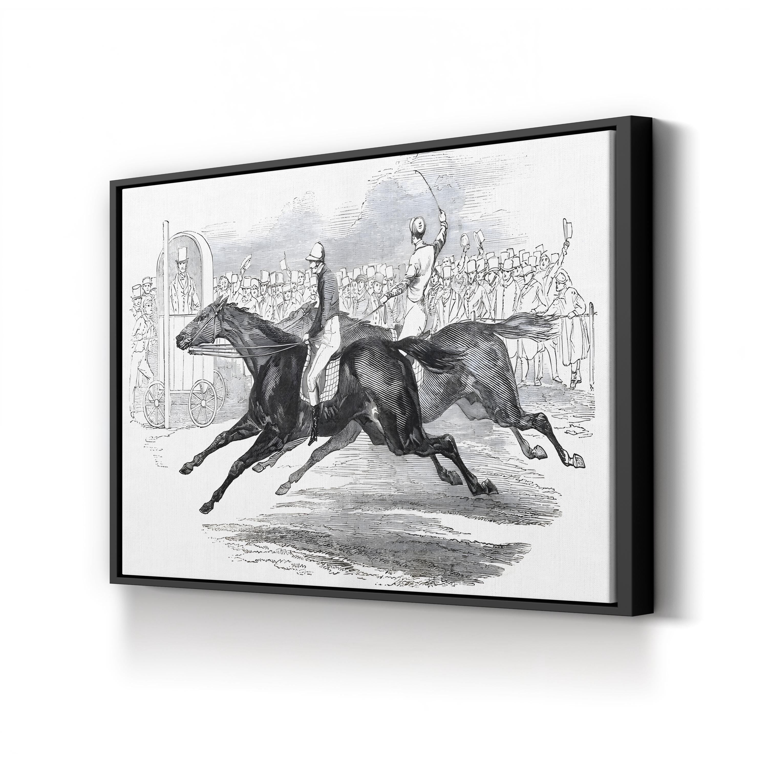 Ugly Buck Racehorse Canvas Print: 19th Century Equestrian Art