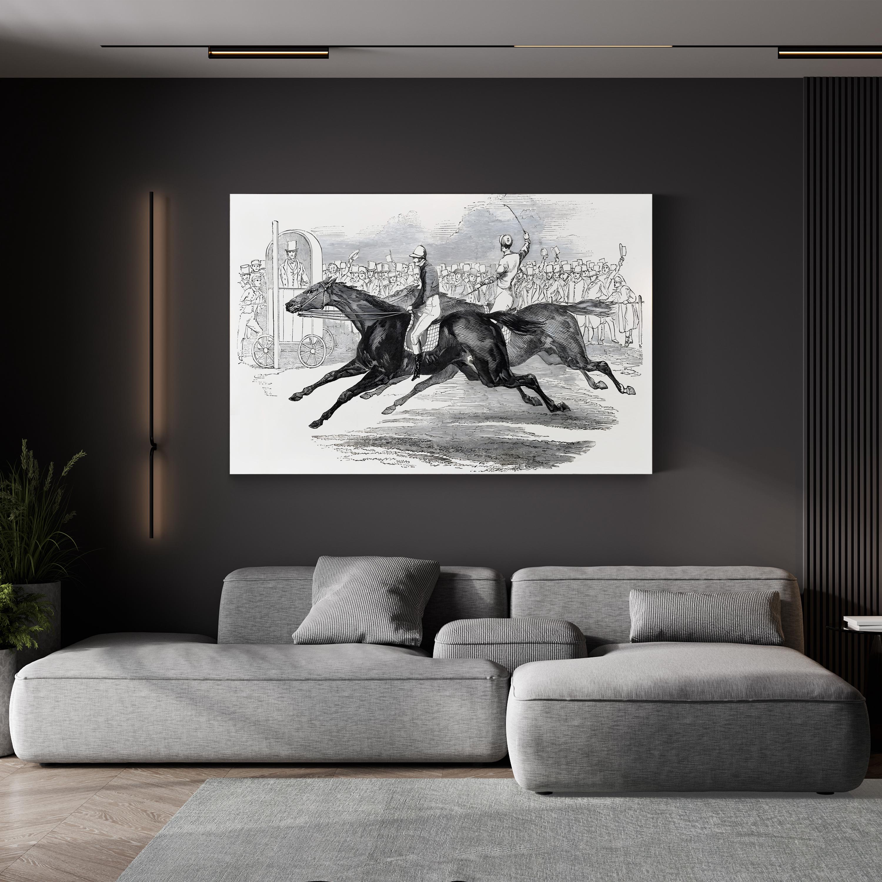 Ugly Buck Racehorse Canvas Print: 19th Century Equestrian Art