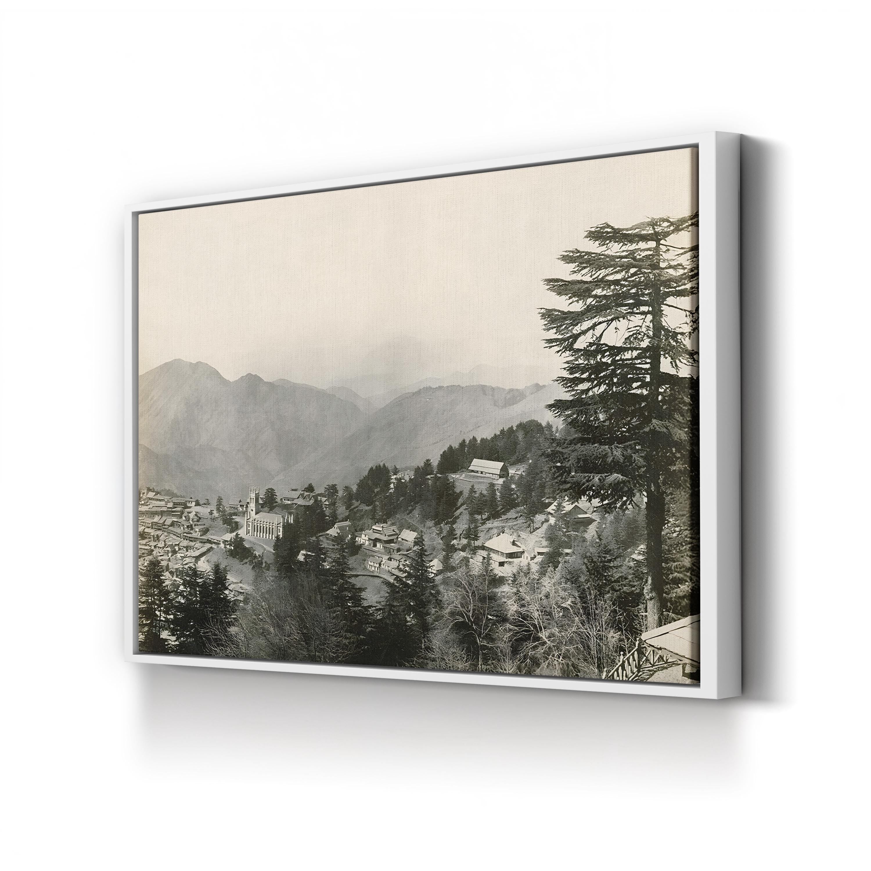 Shimla, India Himalayas – Vintage Photography Wall Art | 19th-Century Canvas Print
