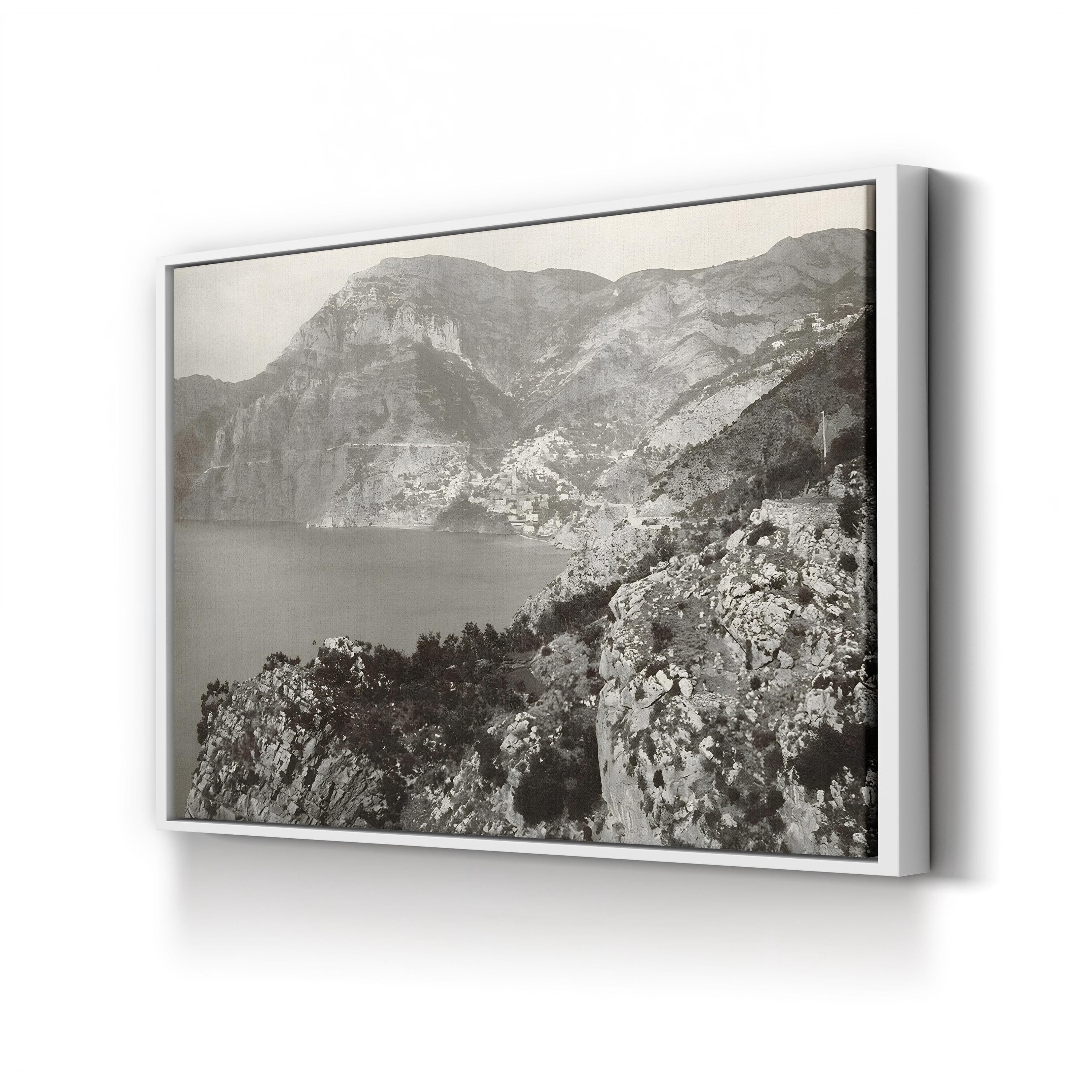 Vintage Positano Amalfi Coast – Period Illustration Wall Art | Mediterranean Canvas Print