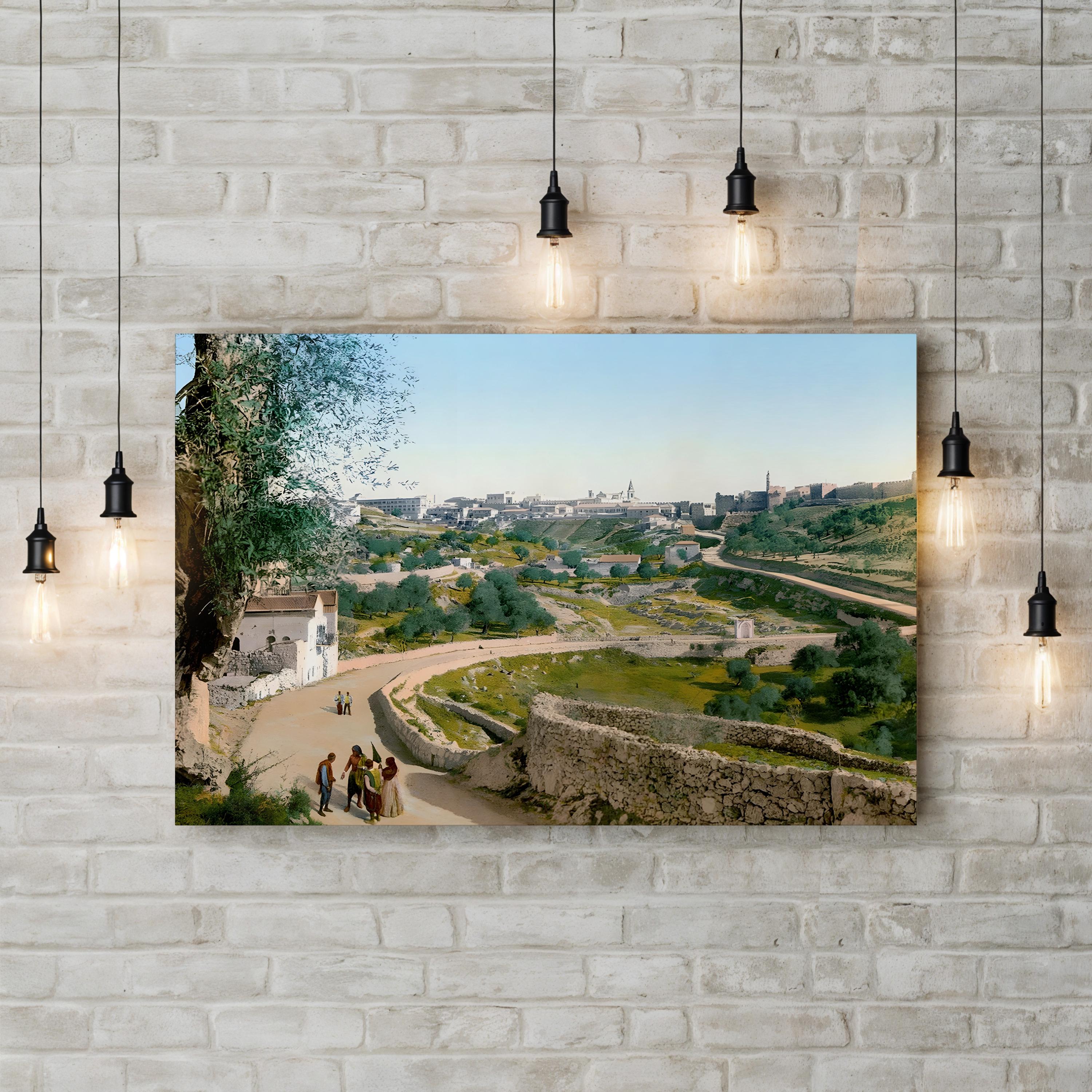 Jerusalem Old City, c.1900 – Vintage Middle Eastern Architecture Wall Art