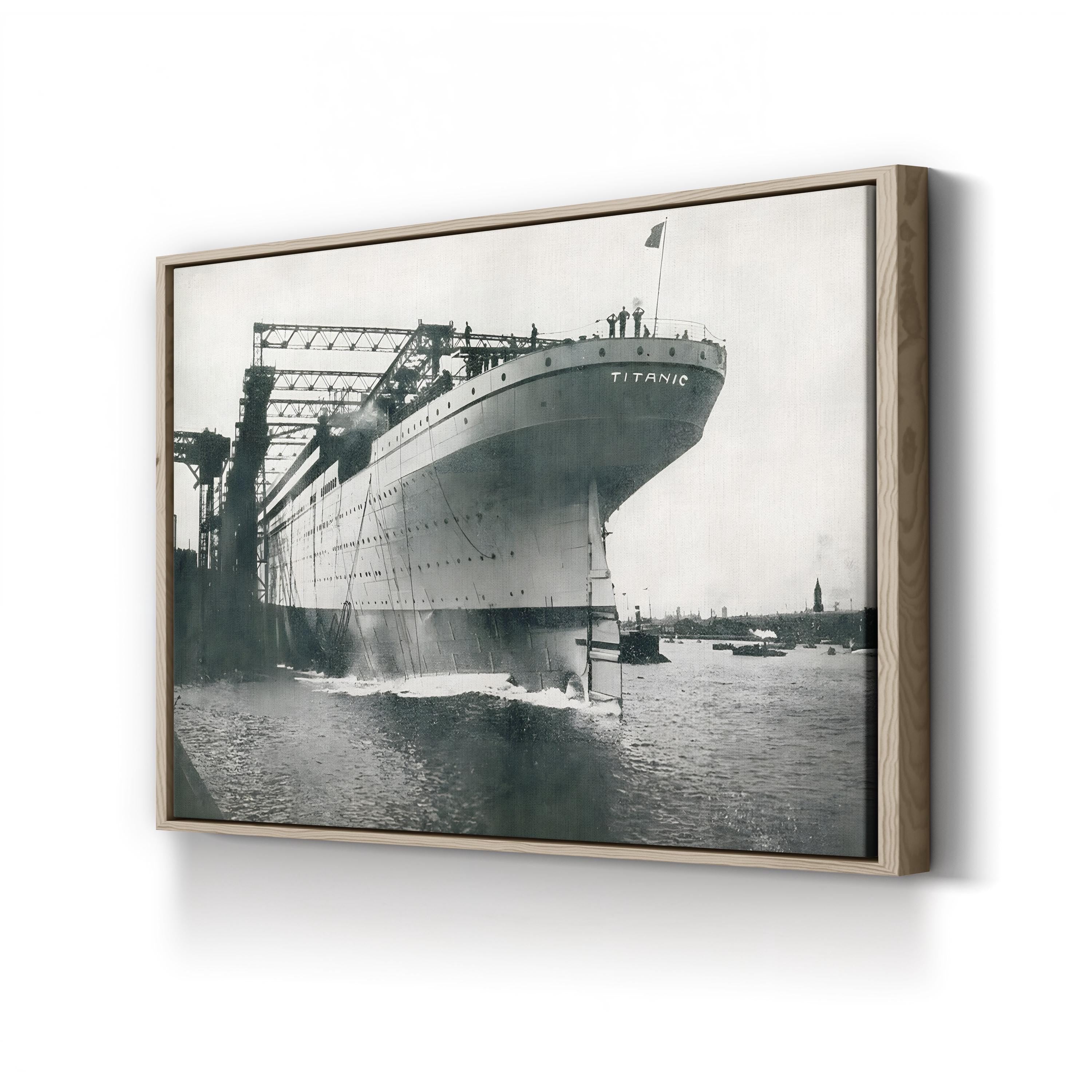 Titanic Launch Canvas Print – 1911 Belfast Historic Maritime Photography