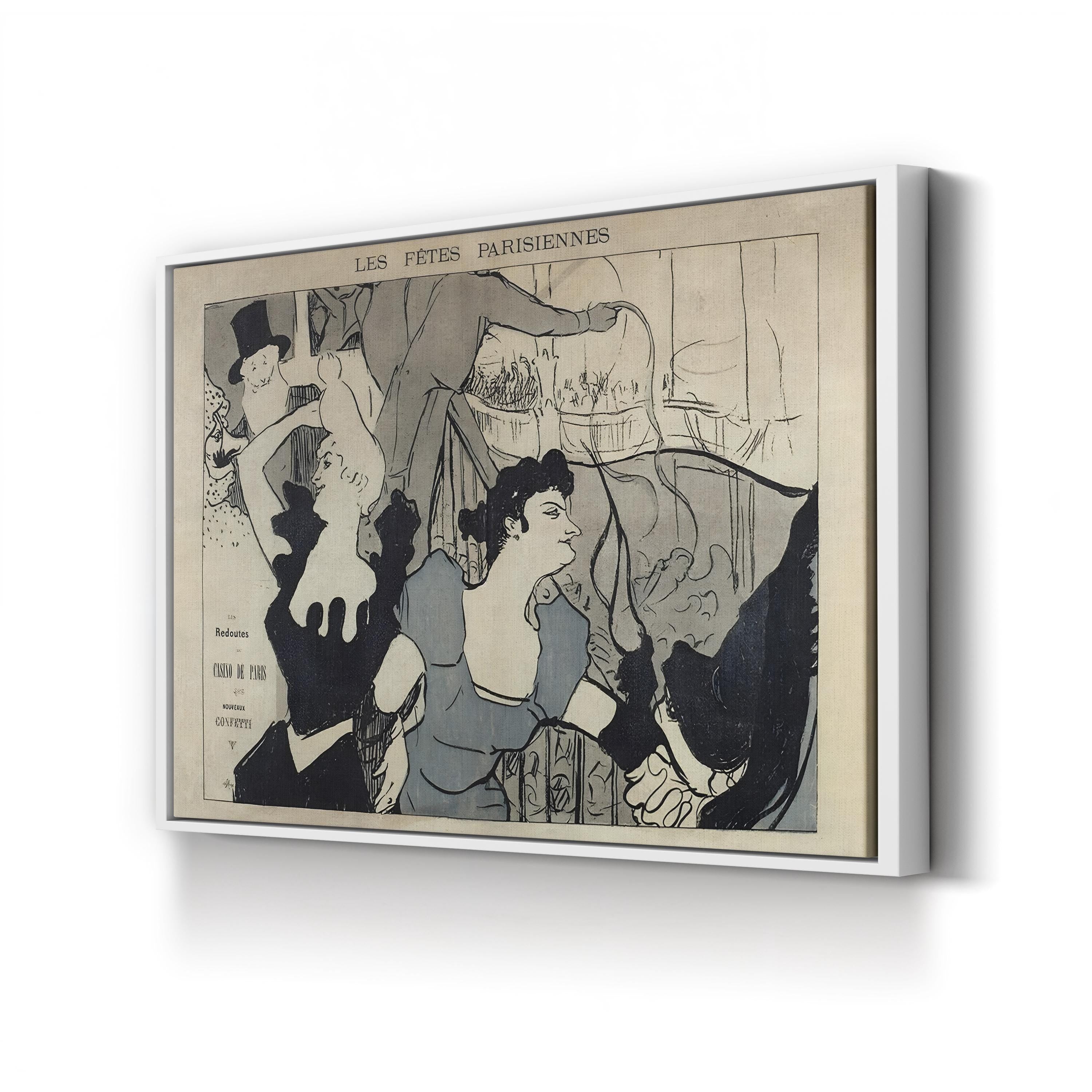 Lautrec Les Fêtes Parisiennes Wall Art | French Poster Illustration Canvas