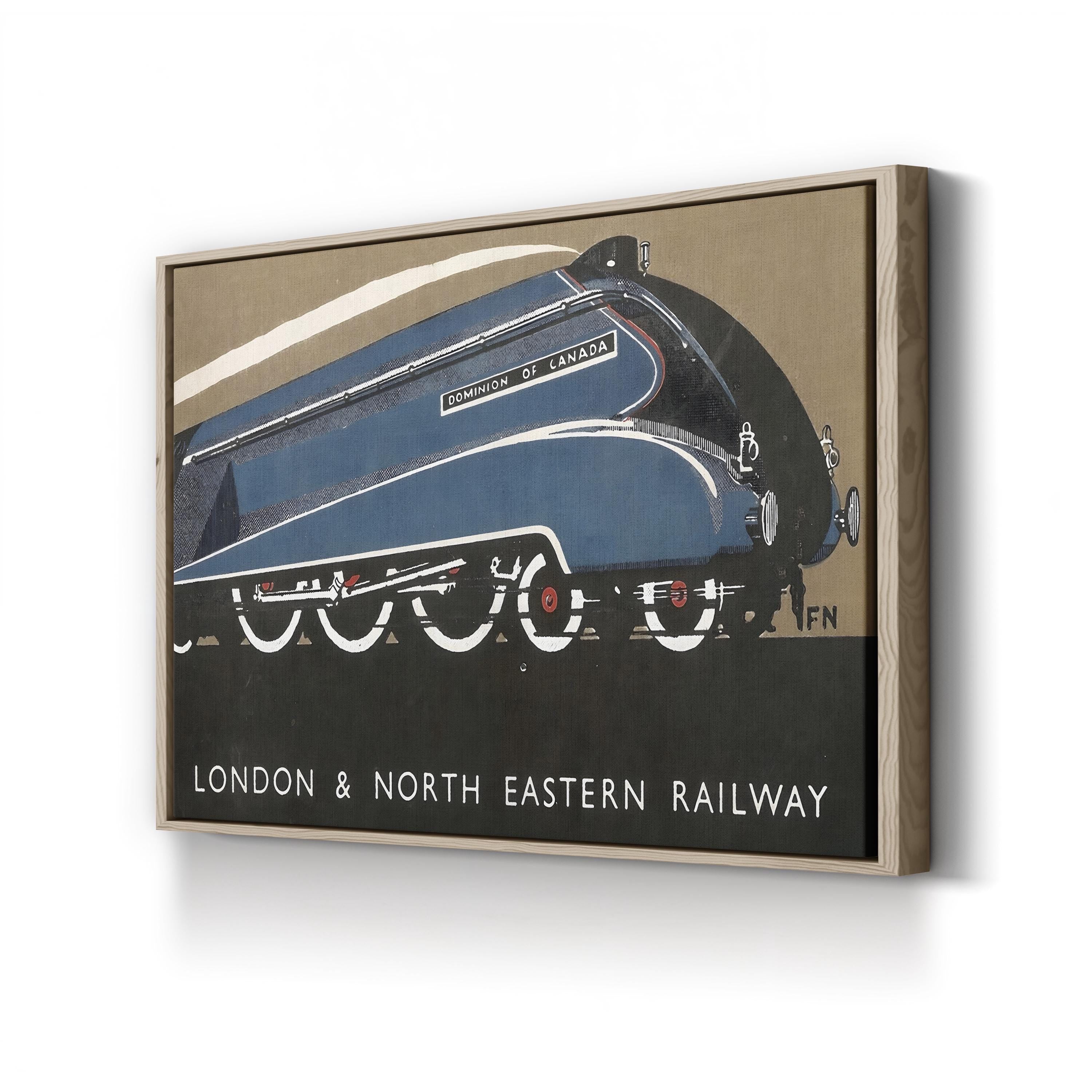 LNER Streamliner, 1930s – Period Illustration Wall Art | Art Deco Travel Canvas Print