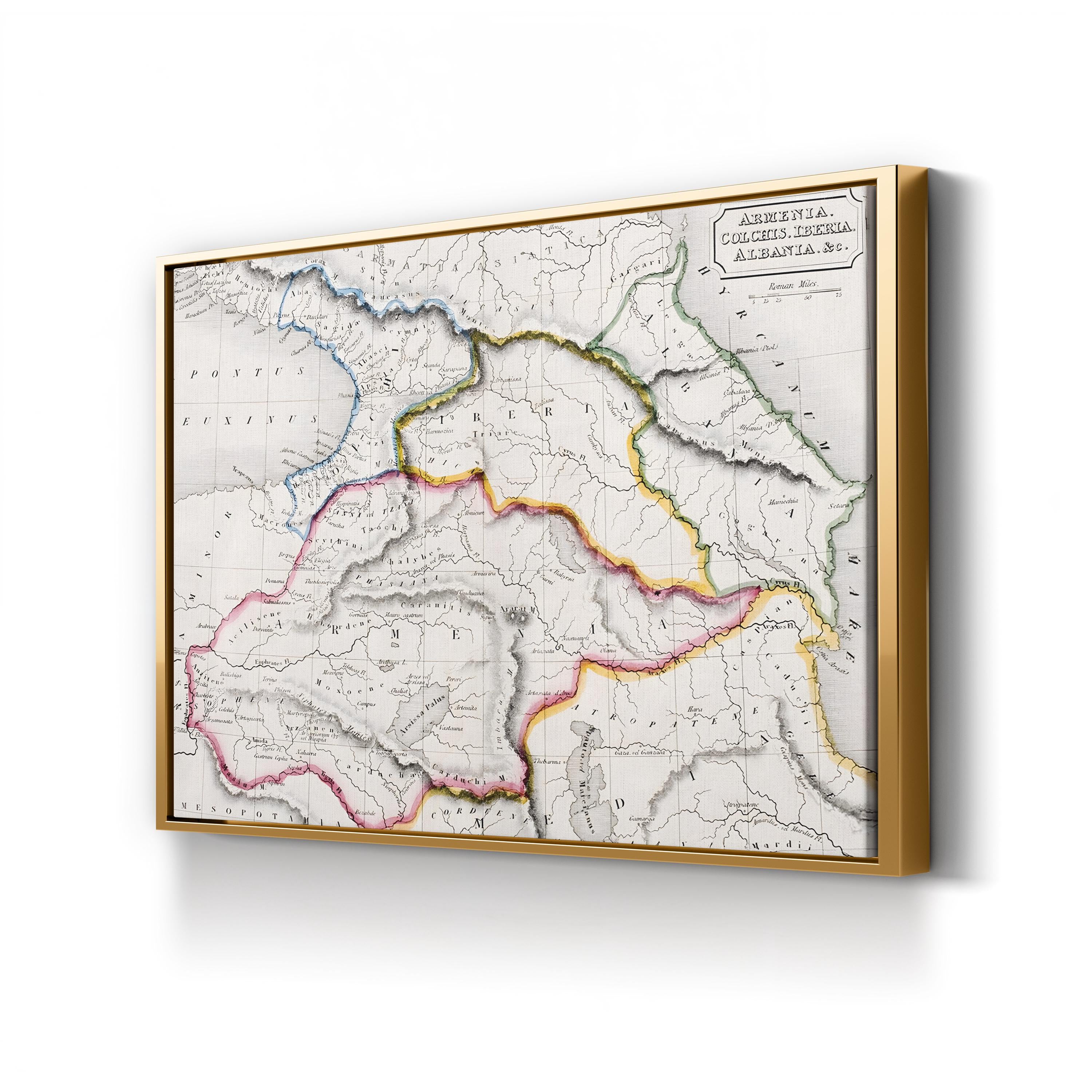 Map of Armenia, Colchis & Iberia – Period Illustration Wall Art | Antique Cartography Canvas Print