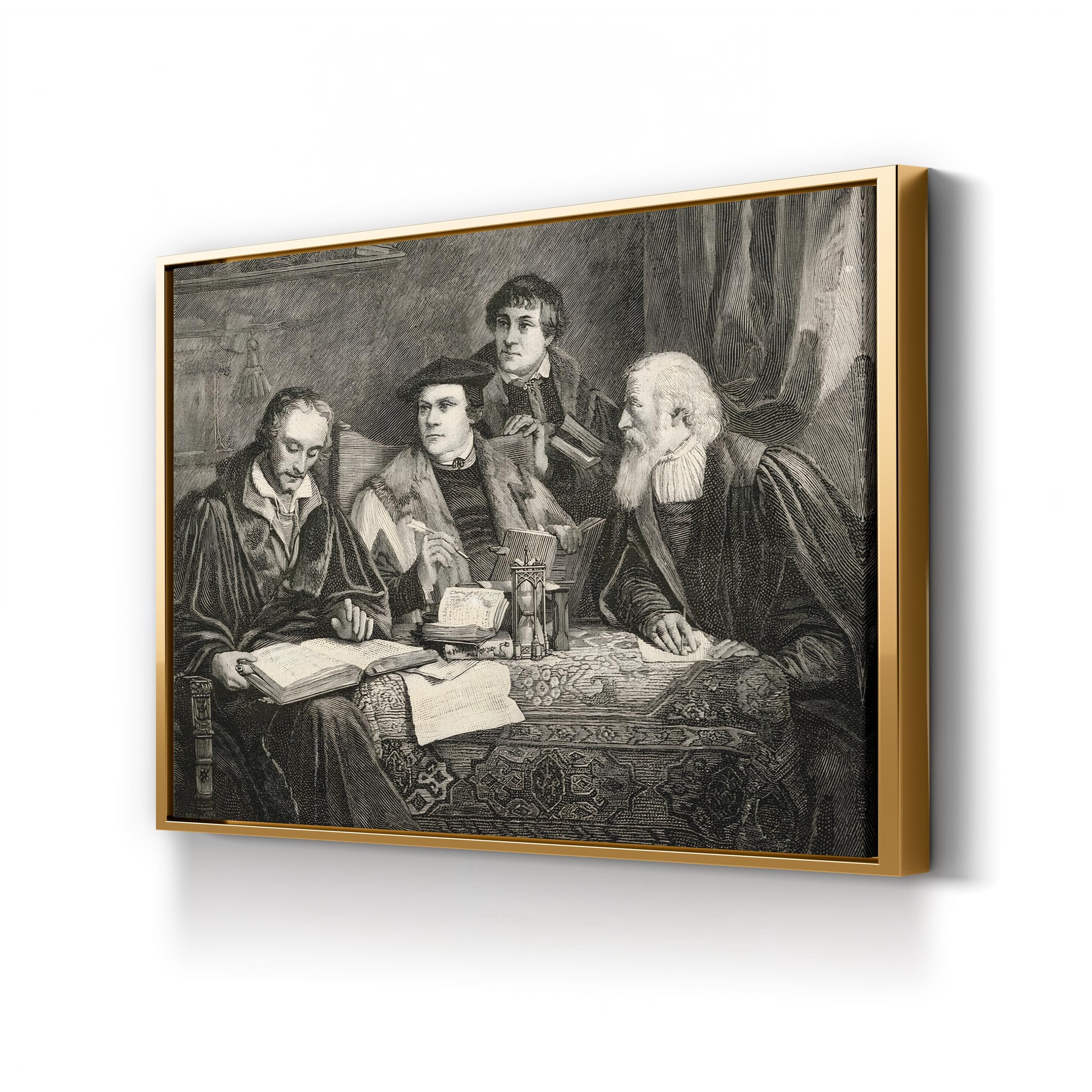 Martin Luther, Philipp Melancthon, Johann Bugenhagen, and Caspar Cruciger Wall Art P. A. LaBouchere